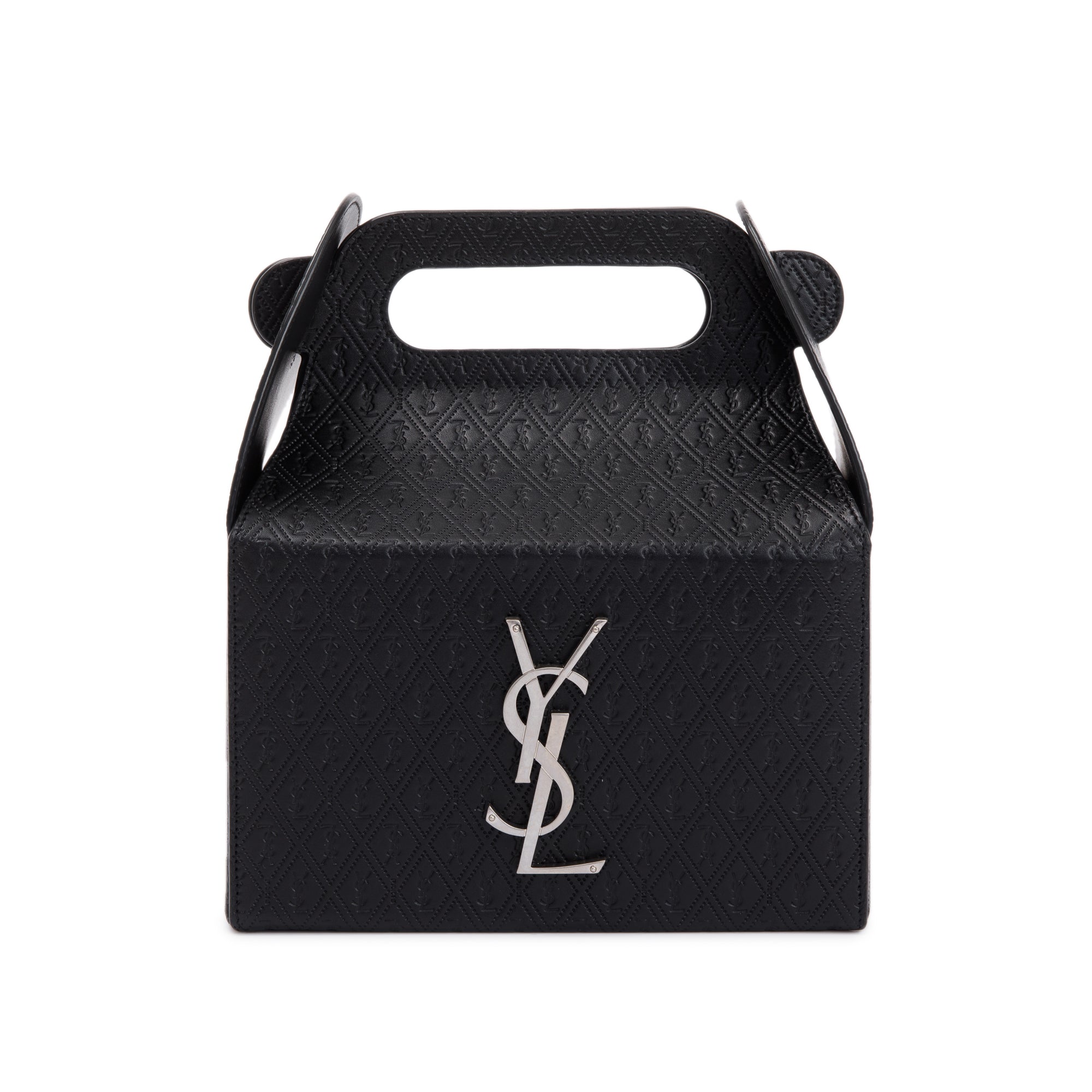 Saint Laurent 2023 Black Monogram Leather Take Away Box
