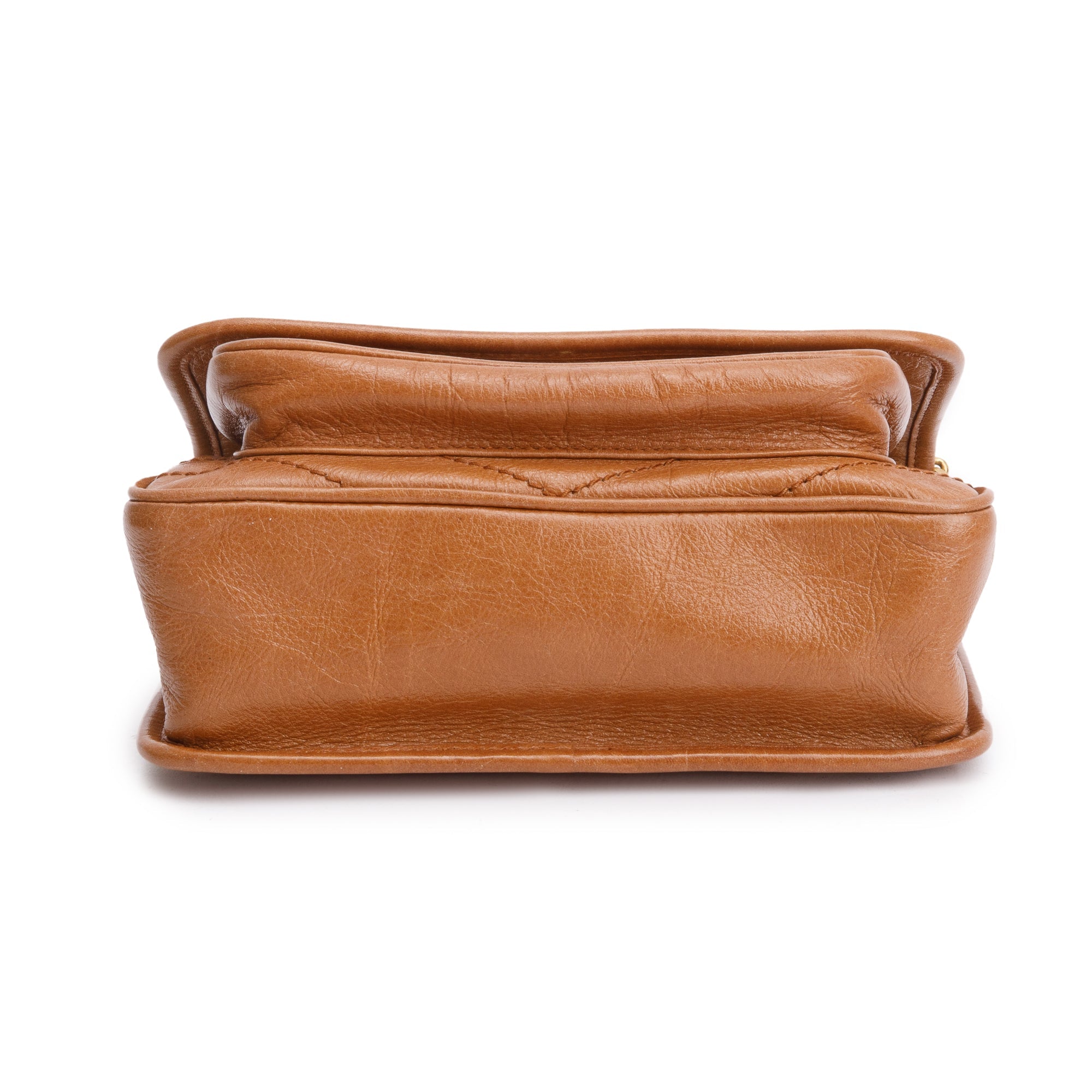 Saint Laurent 2023 Brown Crinkled Calfskin Leather Baby Niki Shoulder Bag