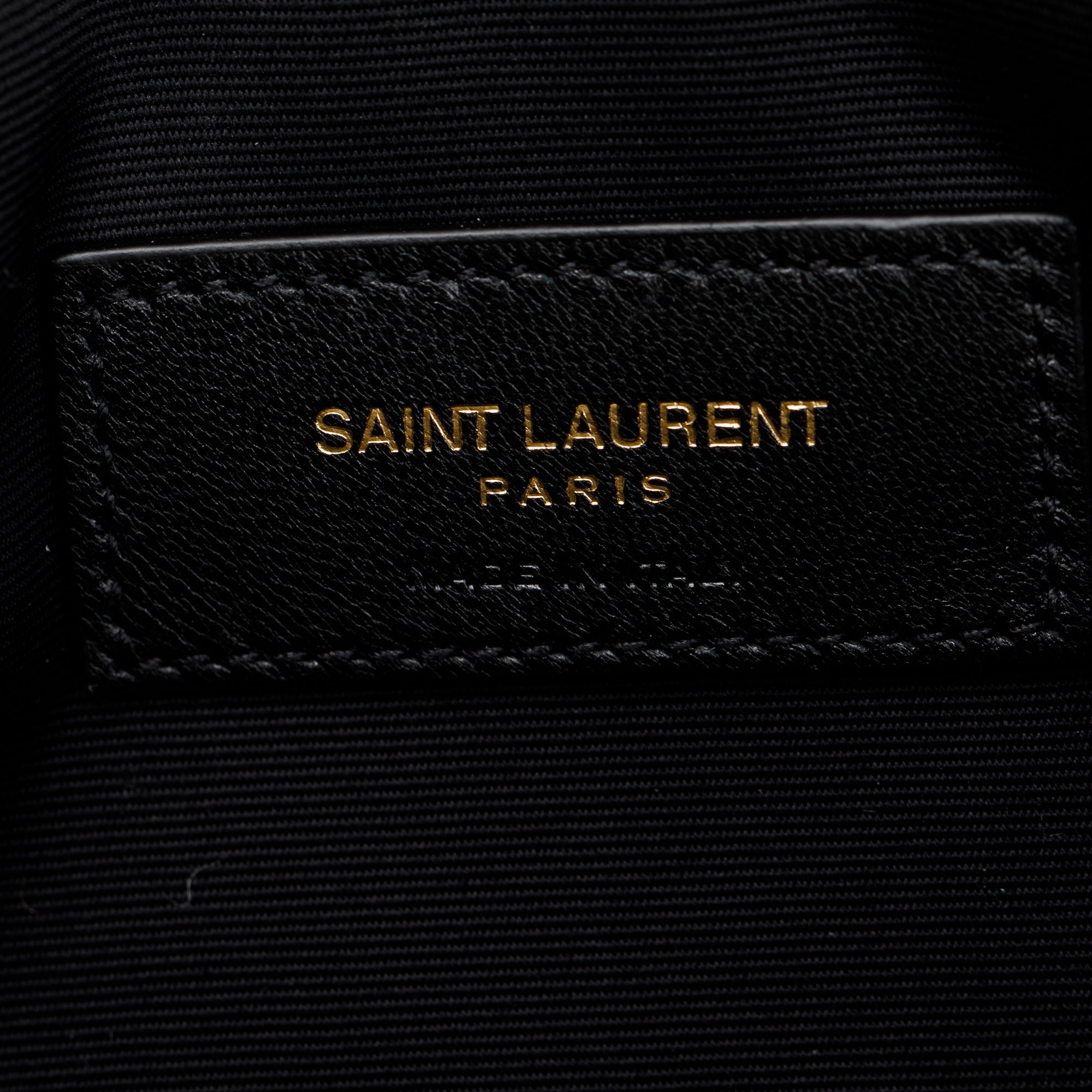 Saint Laurent 2023 Natural Beige Canvas & Leather Uptown Pouch w/ Box