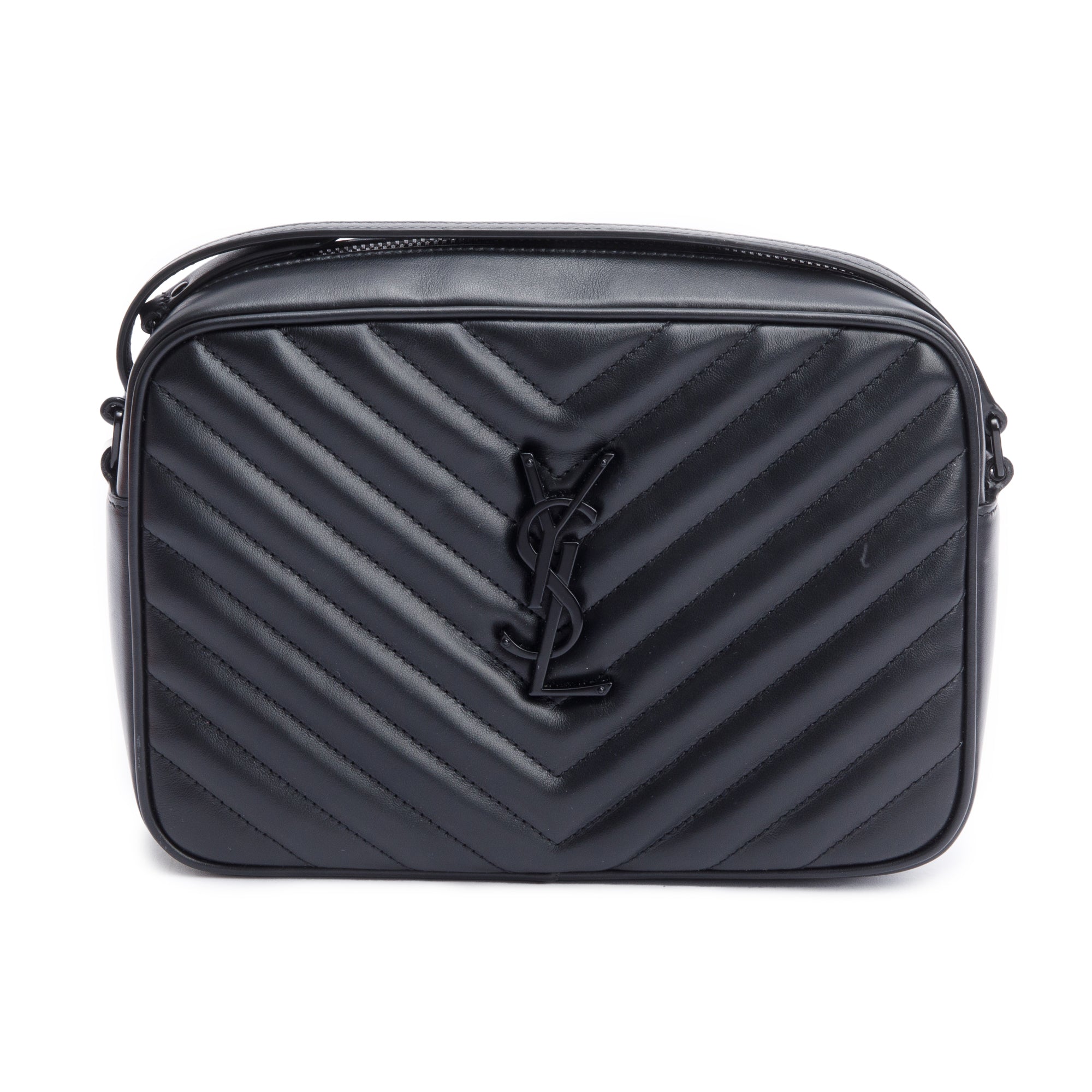 Saint Laurent 2023 So Black Quilted Leather Lou Camera Bag
