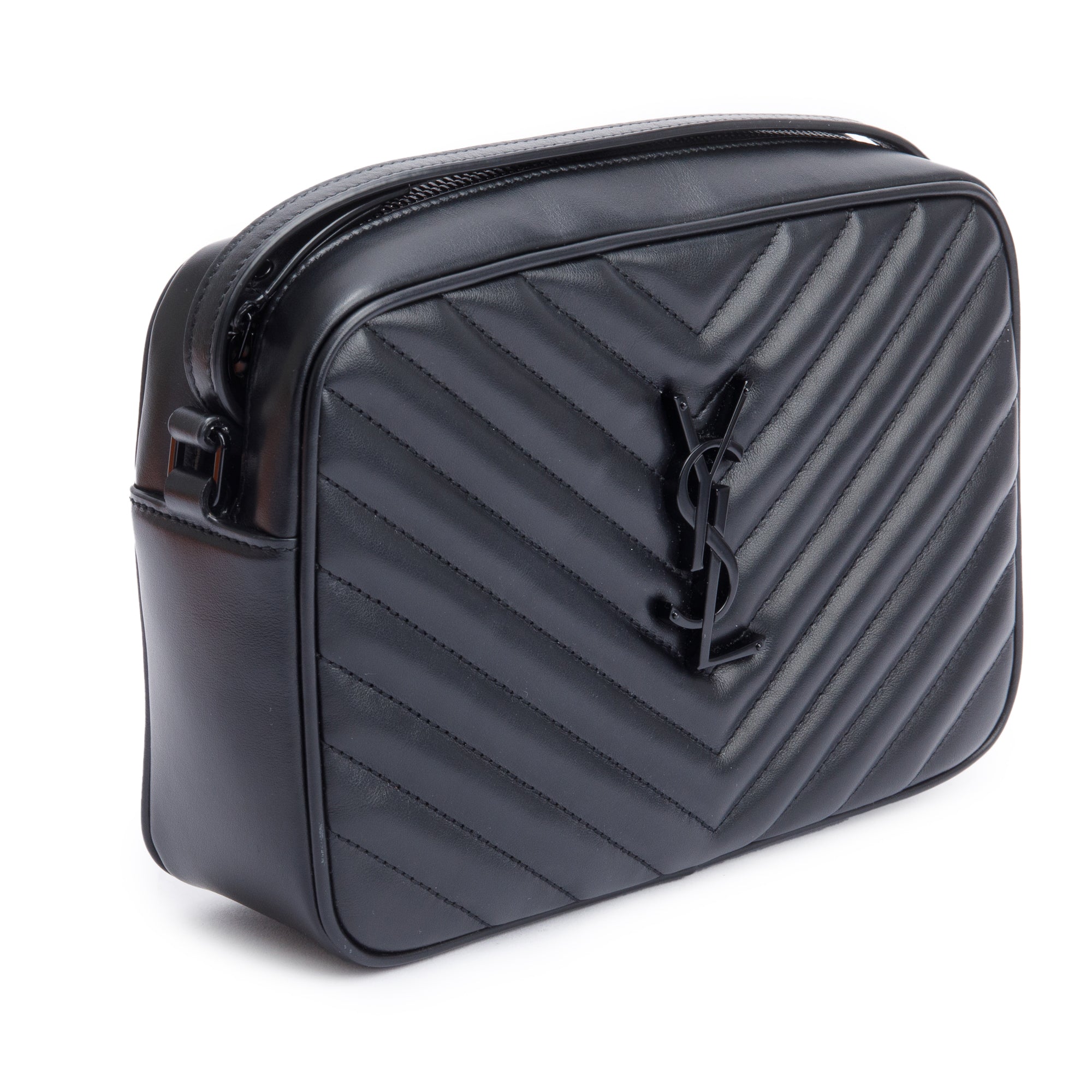 Saint Laurent 2023 So Black Quilted Leather Lou Camera Bag