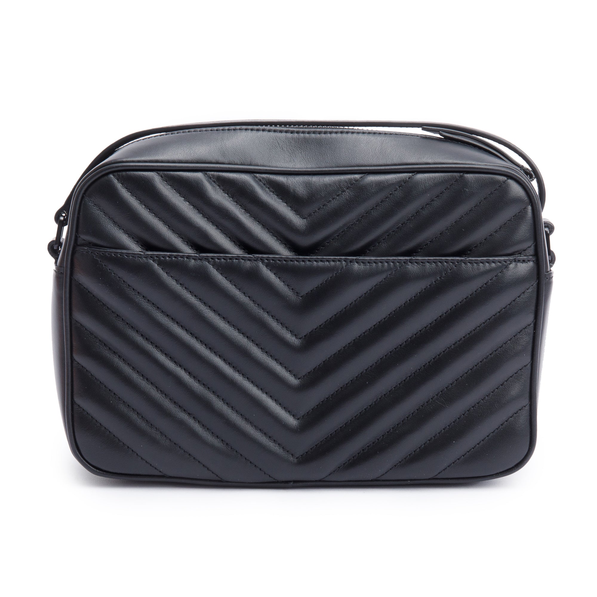 Saint Laurent 2023 So Black Quilted Leather Lou Camera Bag