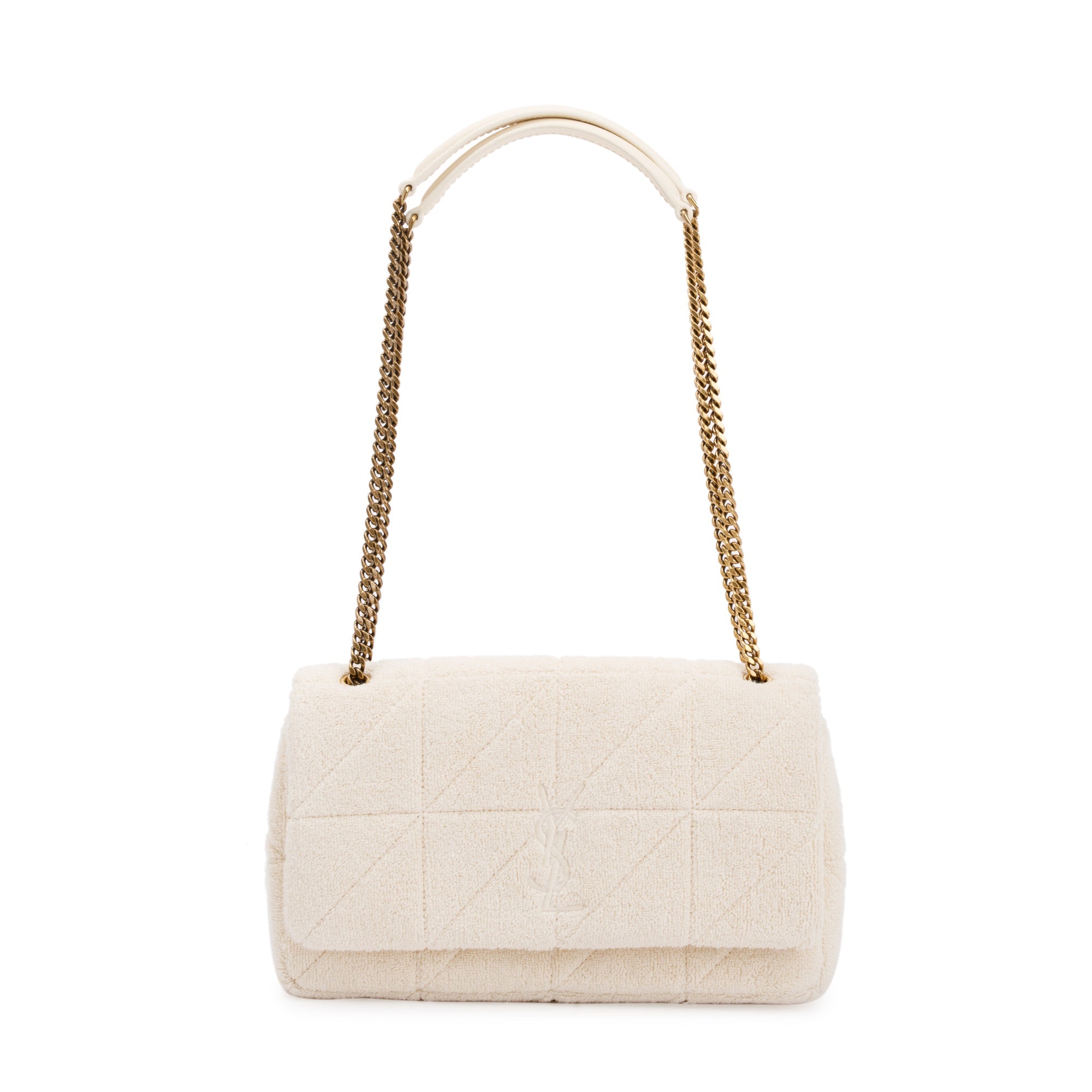 Saint Laurent 2023 White Terry Cloth Medium Jamie bag