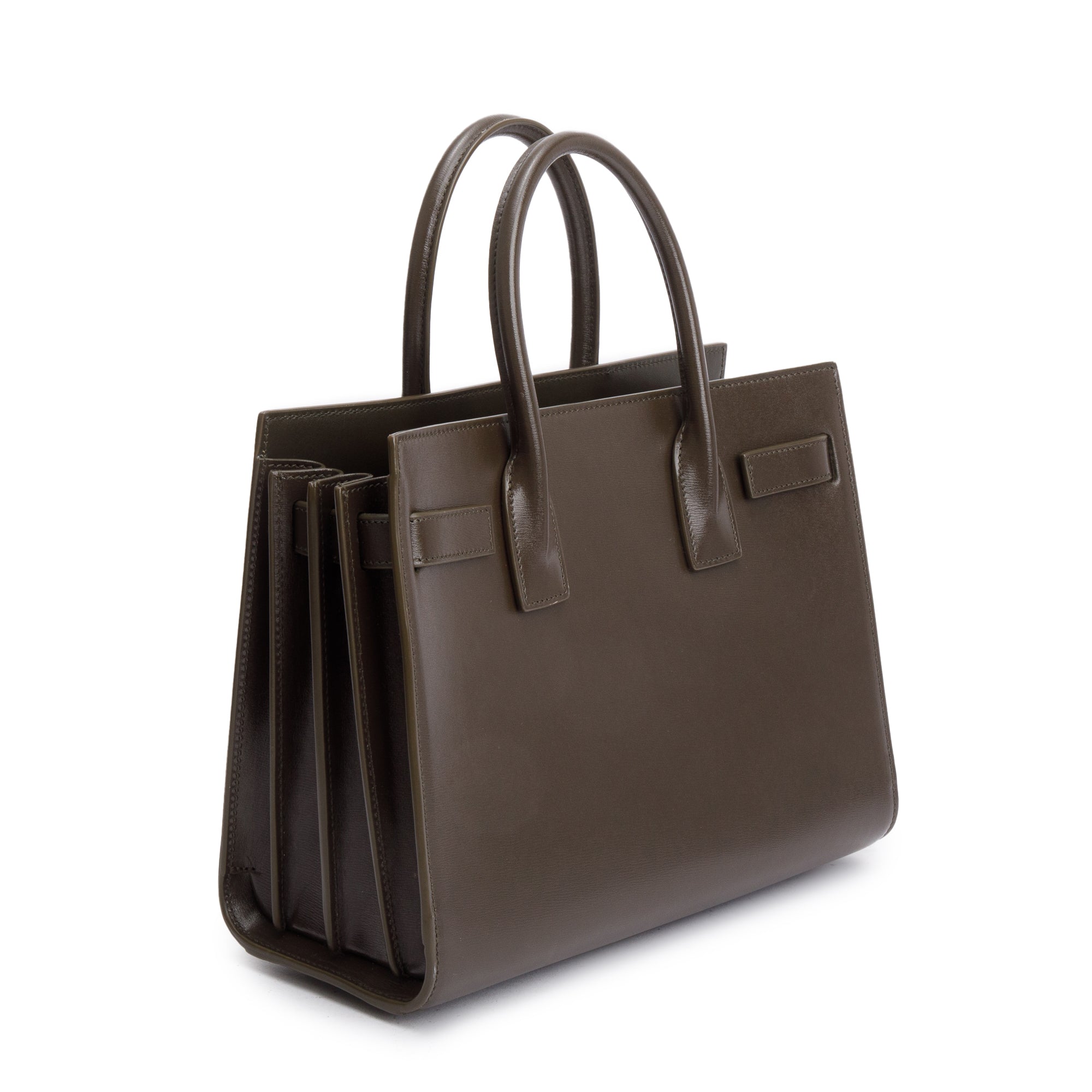 Saint Laurent 2024 Brown Smooth Leather Baby Sac De Jour w/ Strap