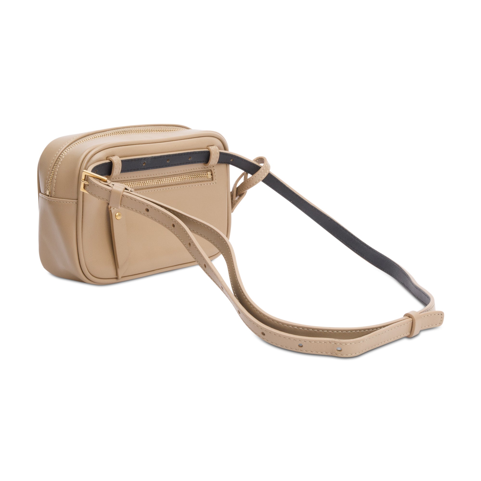 Saint Laurent Beige Quilted Calfskin Leather Lou Belt Bag