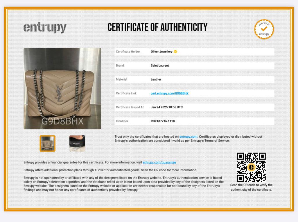 Saint Laurent Beige Quilted Leather Medium Loulou Monogram Shoulder Bag