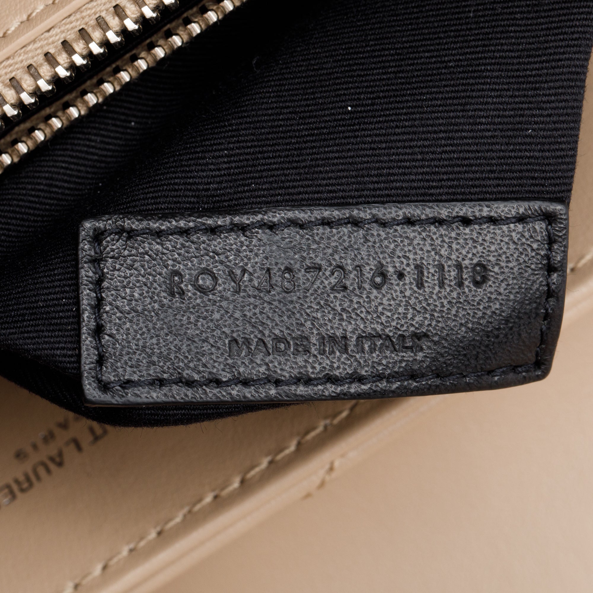 Saint Laurent Beige Quilted Leather Medium Loulou Monogram Shoulder Bag