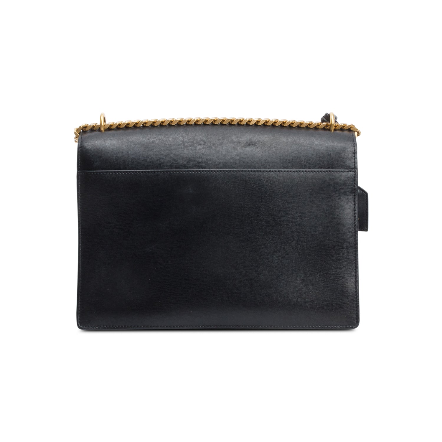 Saint Laurent Black Calfskin Leather Large Sunset Shoulder Bag w/ Box