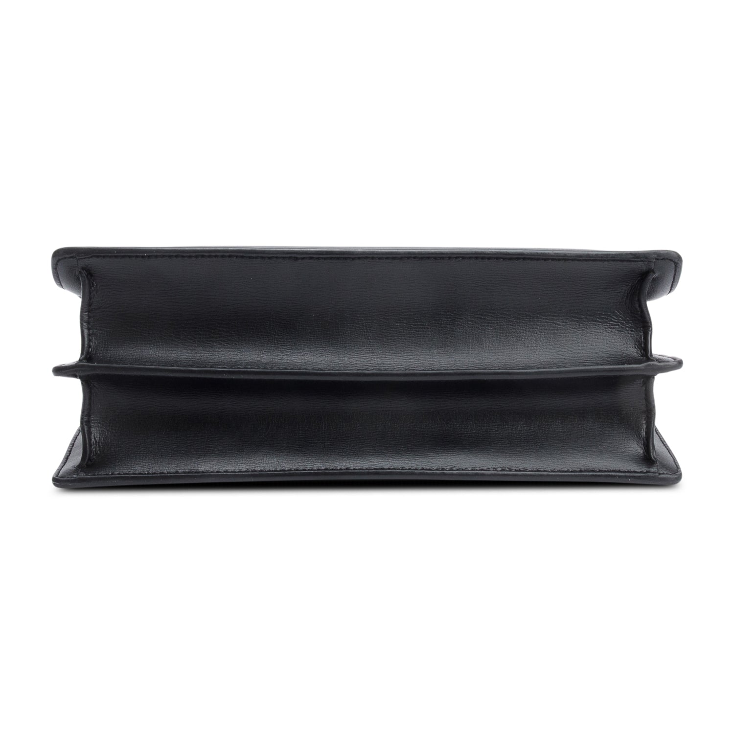 Saint Laurent Black Calfskin Leather Large Sunset Shoulder Bag w/ Box