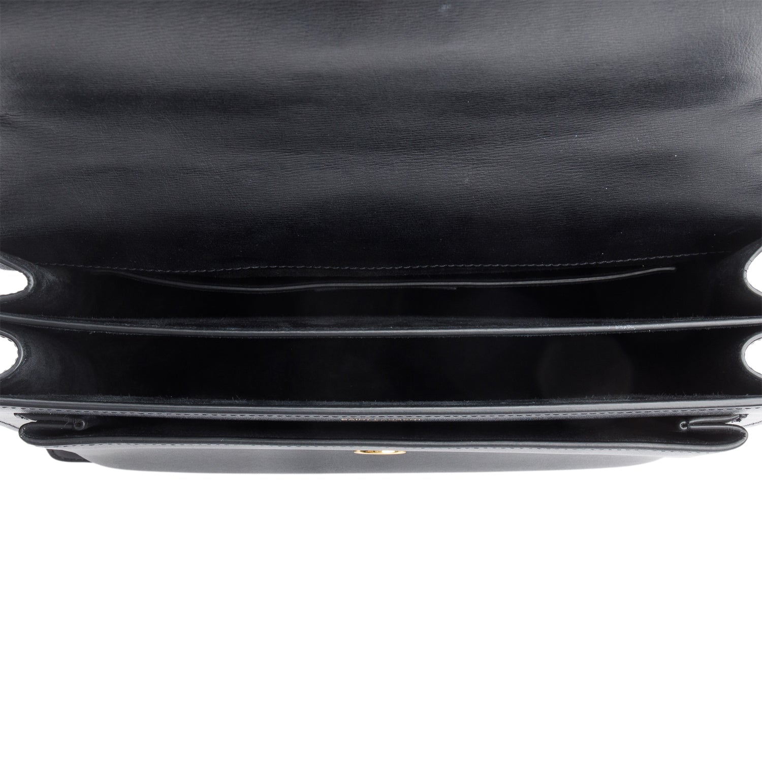 Saint Laurent Black Calfskin Leather Large Sunset Shoulder Bag w/ Box