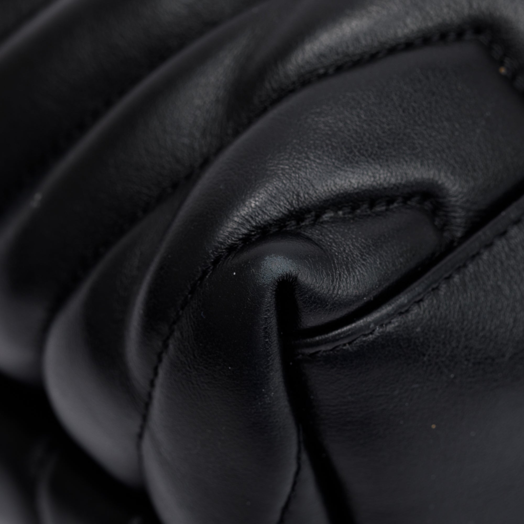 Saint Laurent Black Calfskin Leather Medium Loulou Monogram Shoulder Bag