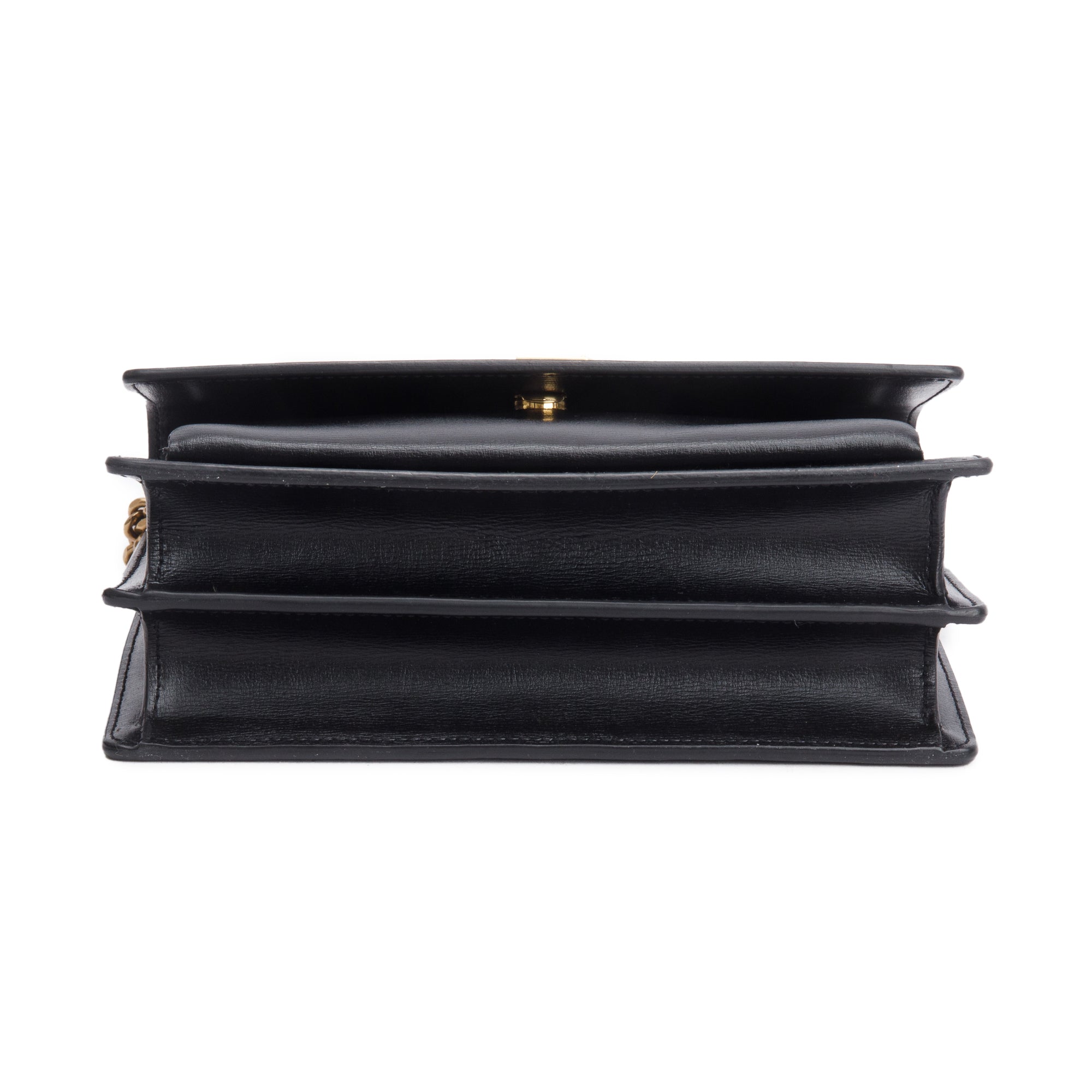 Saint Laurent Black Calfskin Leather Medium Sunset Shoulder Bag