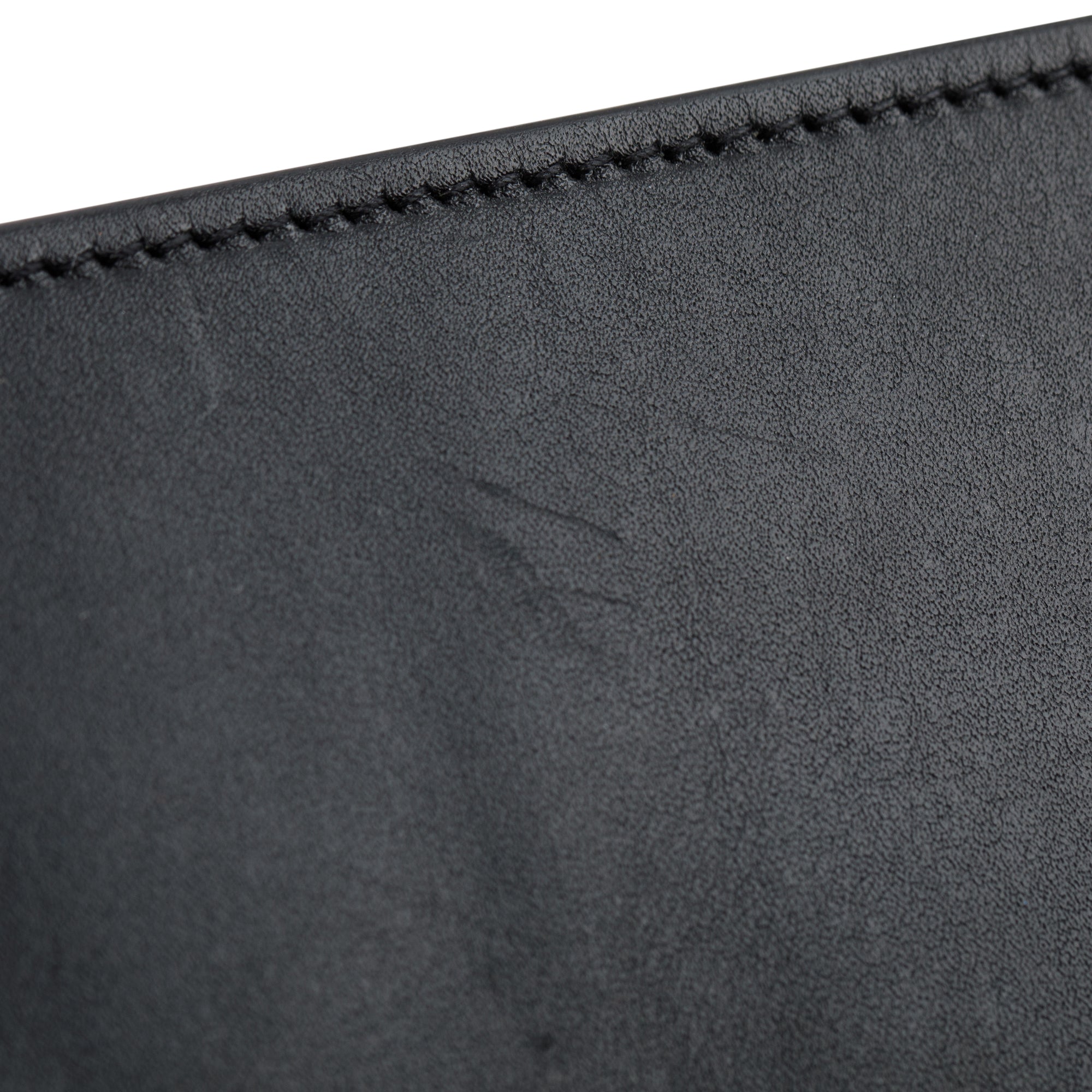 Saint Laurent Black Calfskin Leather Monogram Star Kate Chain Wallet