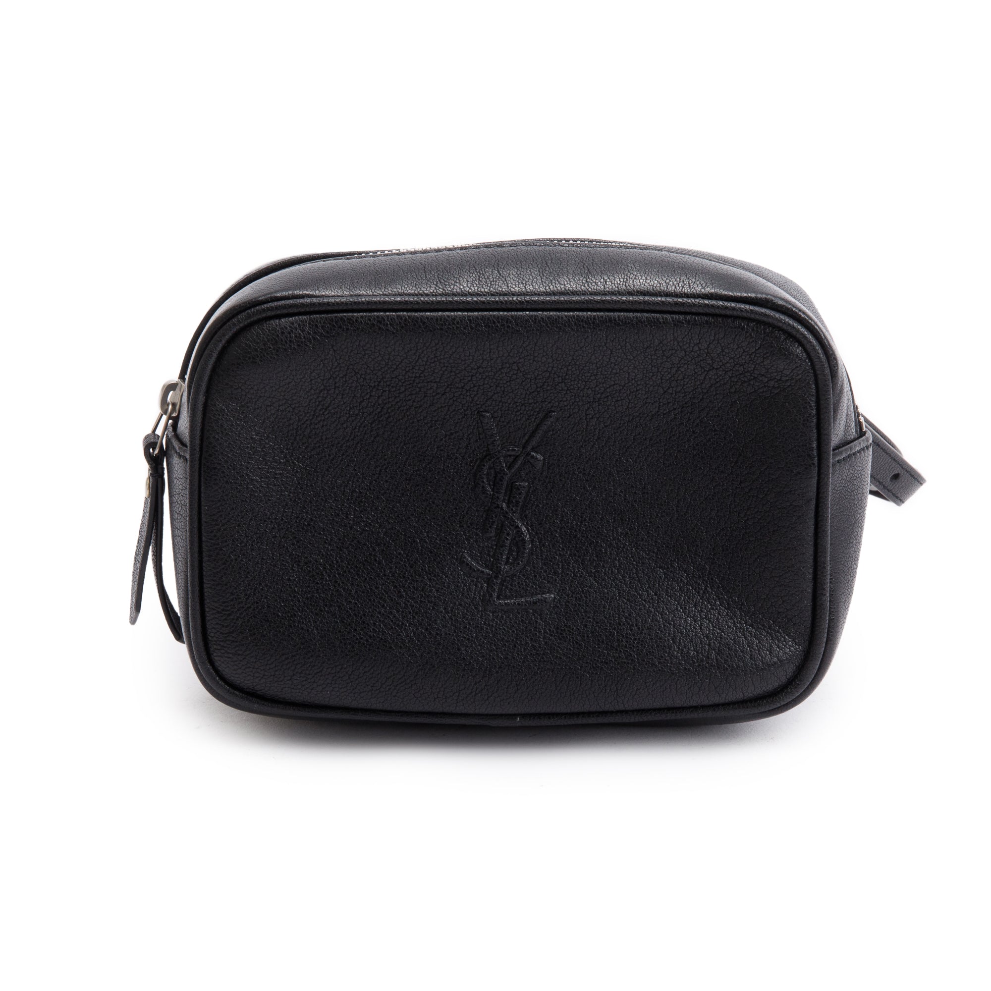 Saint Laurent Black Calskin Leather Lou Belt Bag