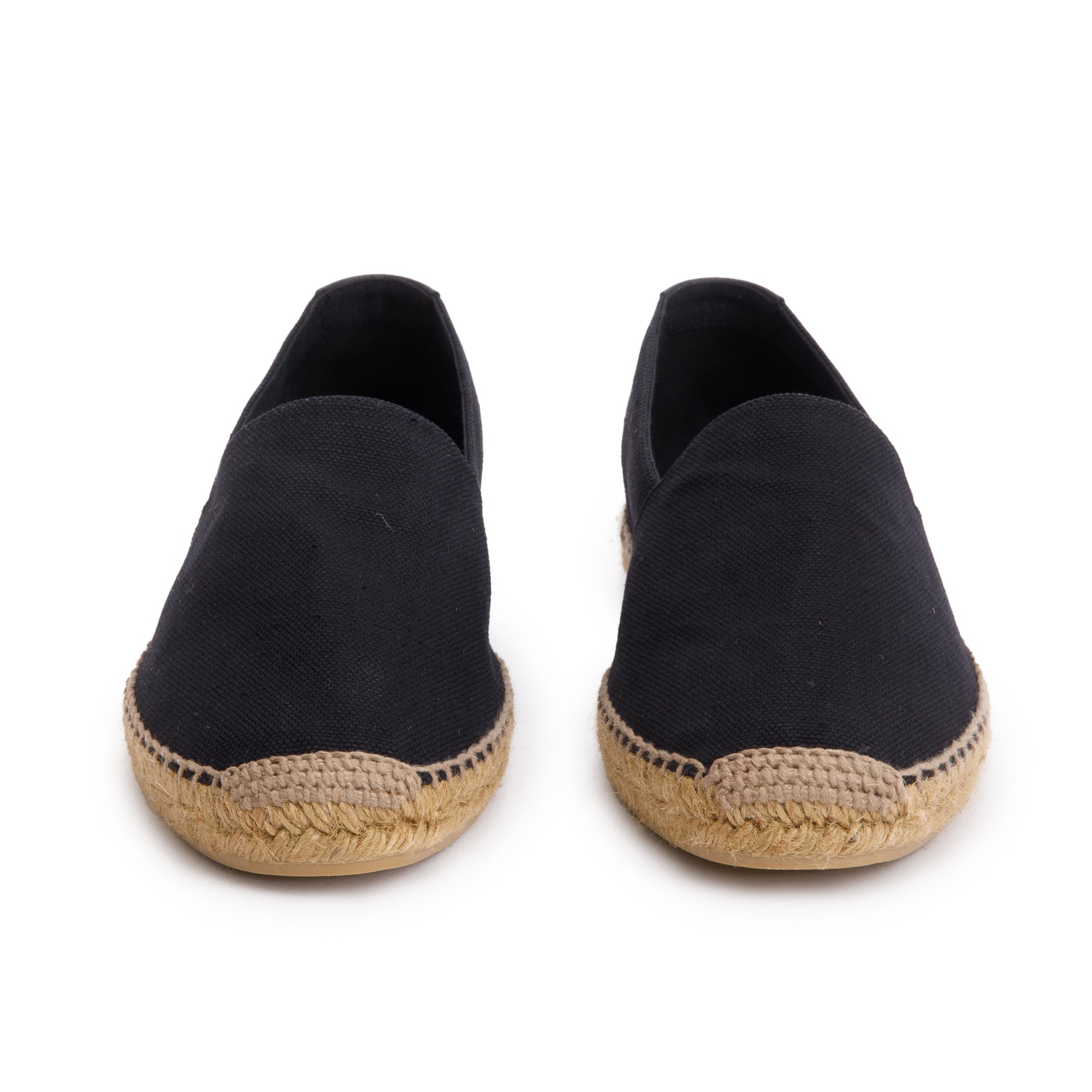Saint Laurent Black Canvas Espadrilles, Size 45 w/ Box