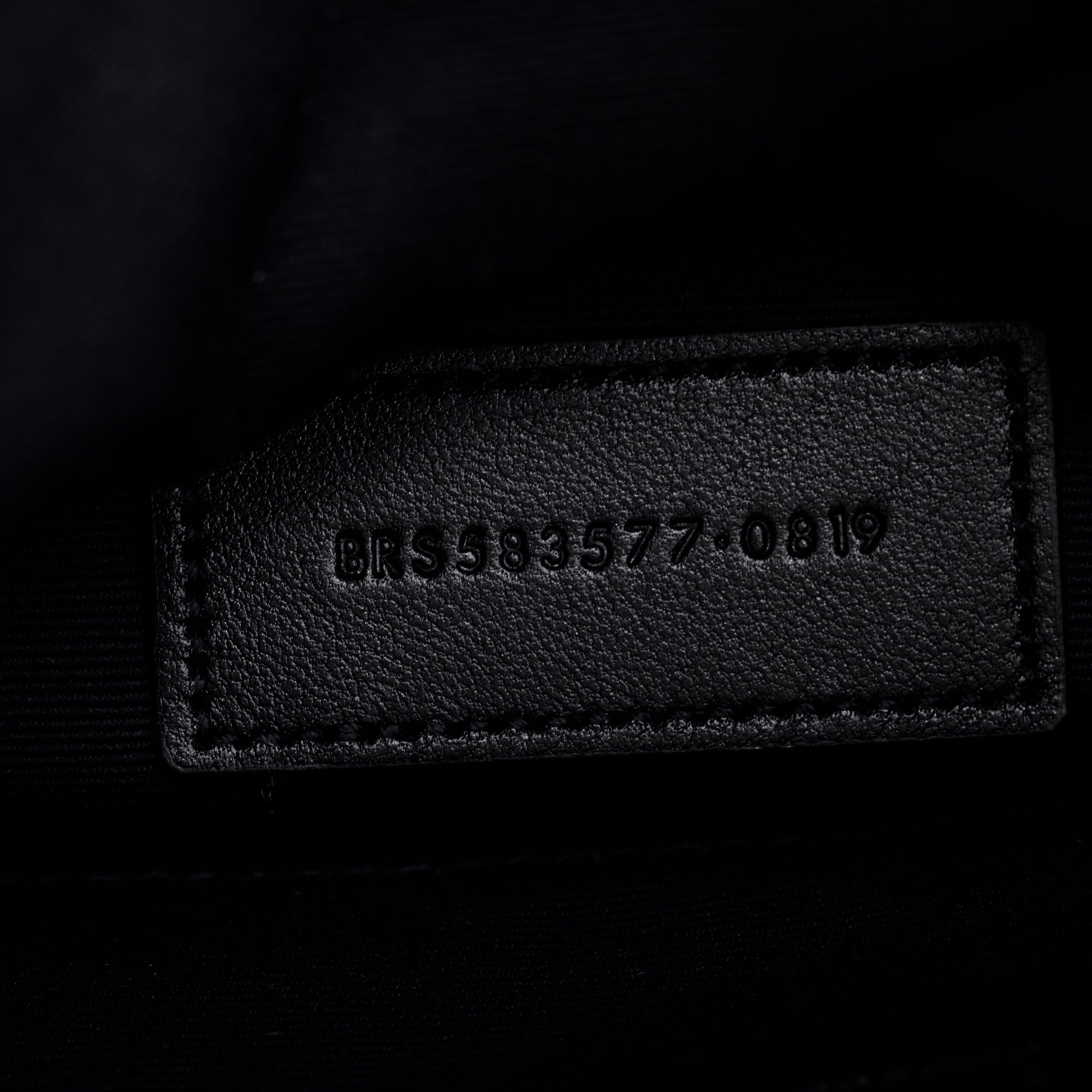 Saint Laurent Black Crinkled Calfskin Matelasse Leather Monogram Niki Bill Pouch w/ Box