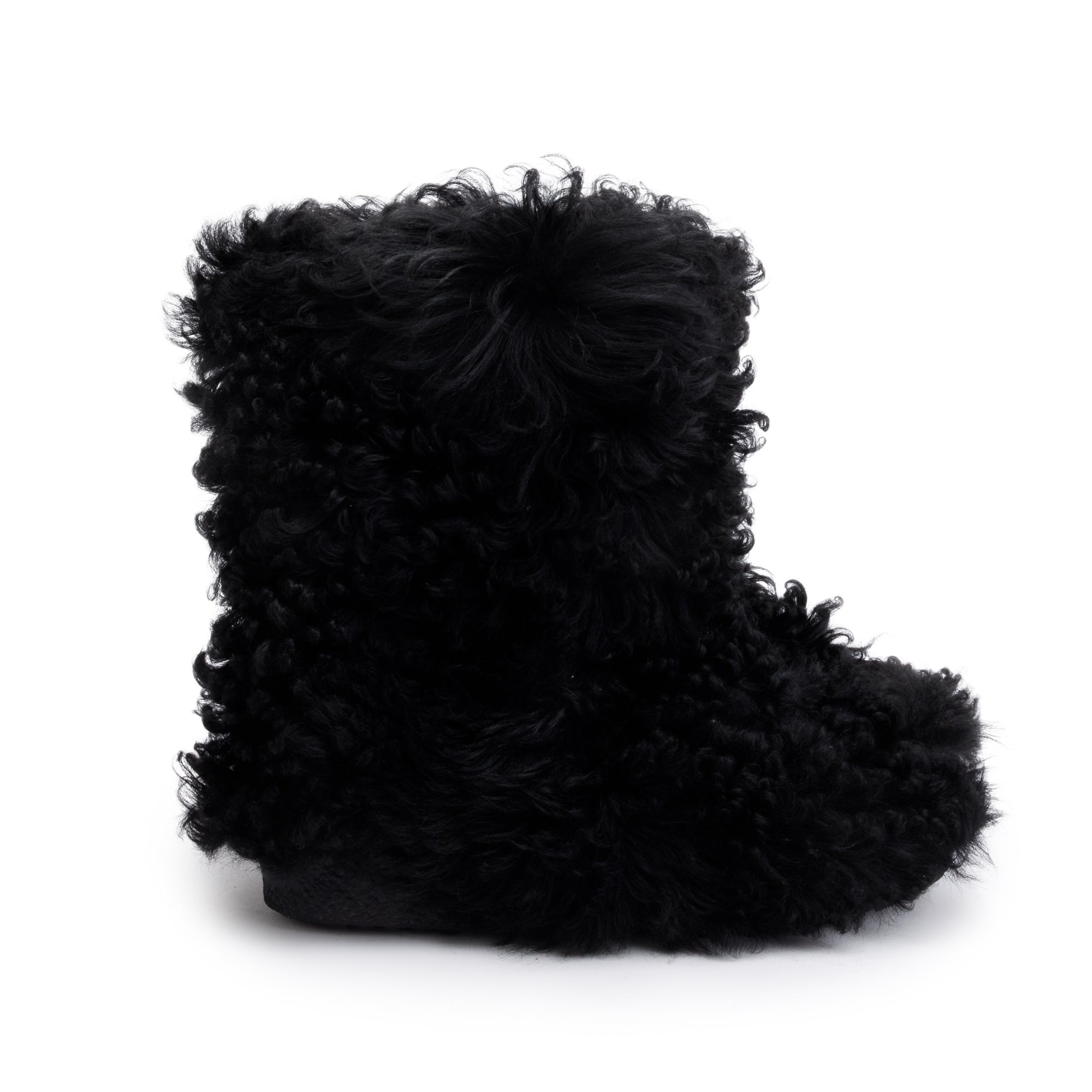 Saint Laurent Black Furry Boots, Size 42 w/ Box