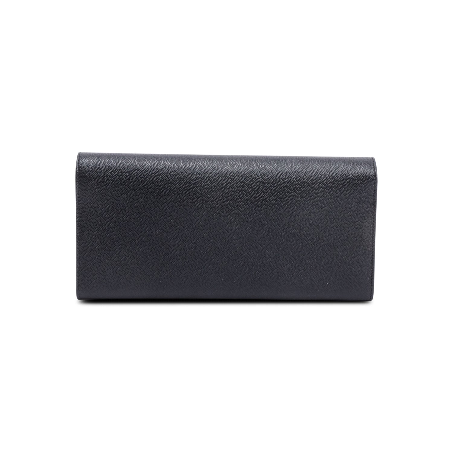 Saint Laurent Black Grain De Poudre Cassandre Clutch