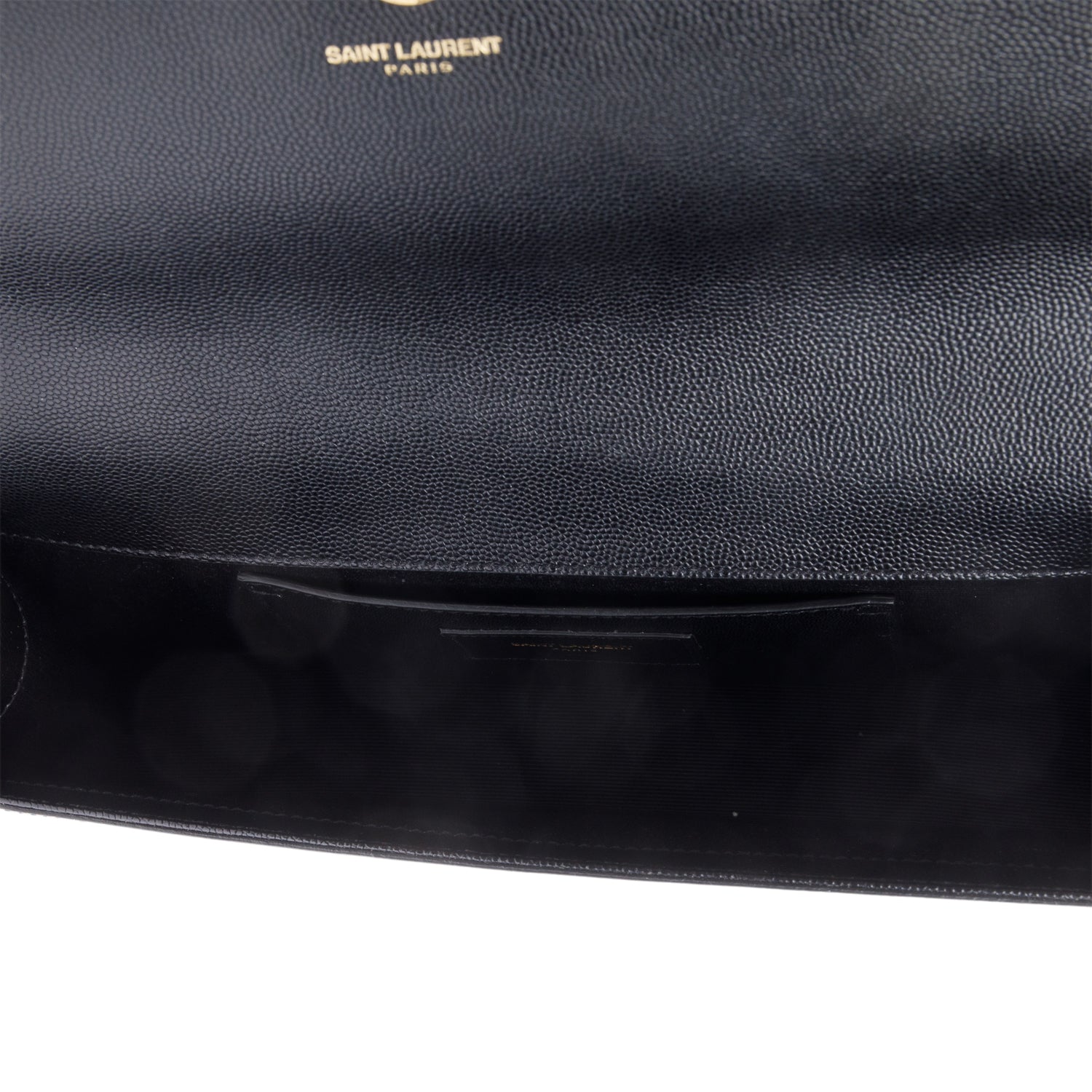 Saint Laurent Black Grain De Poudre Cassandre Clutch