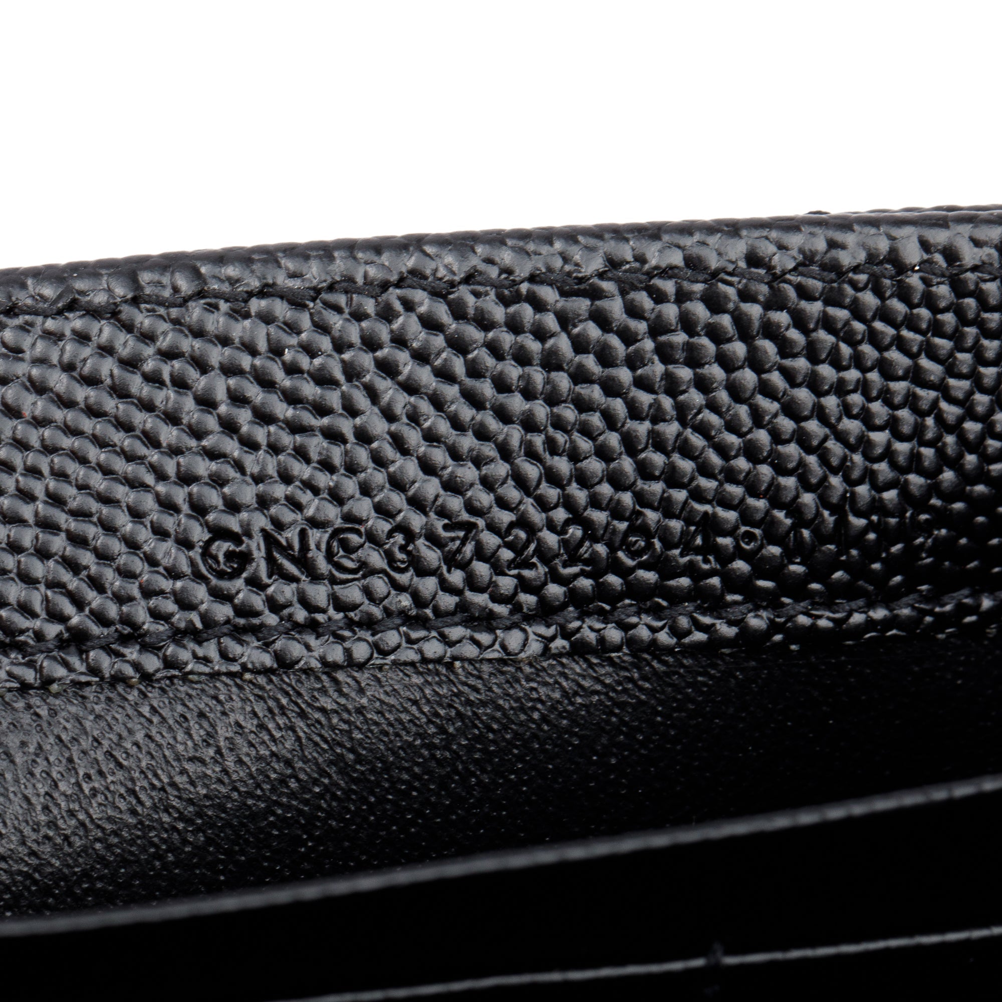 Saint Laurent Black Grain De Poudre Cassandre Matelasse Large Flap Wallet w/ Box