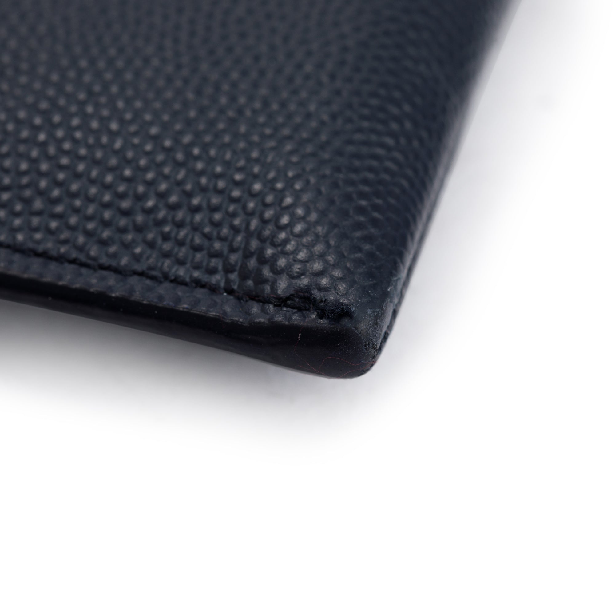 Saint Laurent Black Grain De Poudre Leather Large Zipped Document Holder