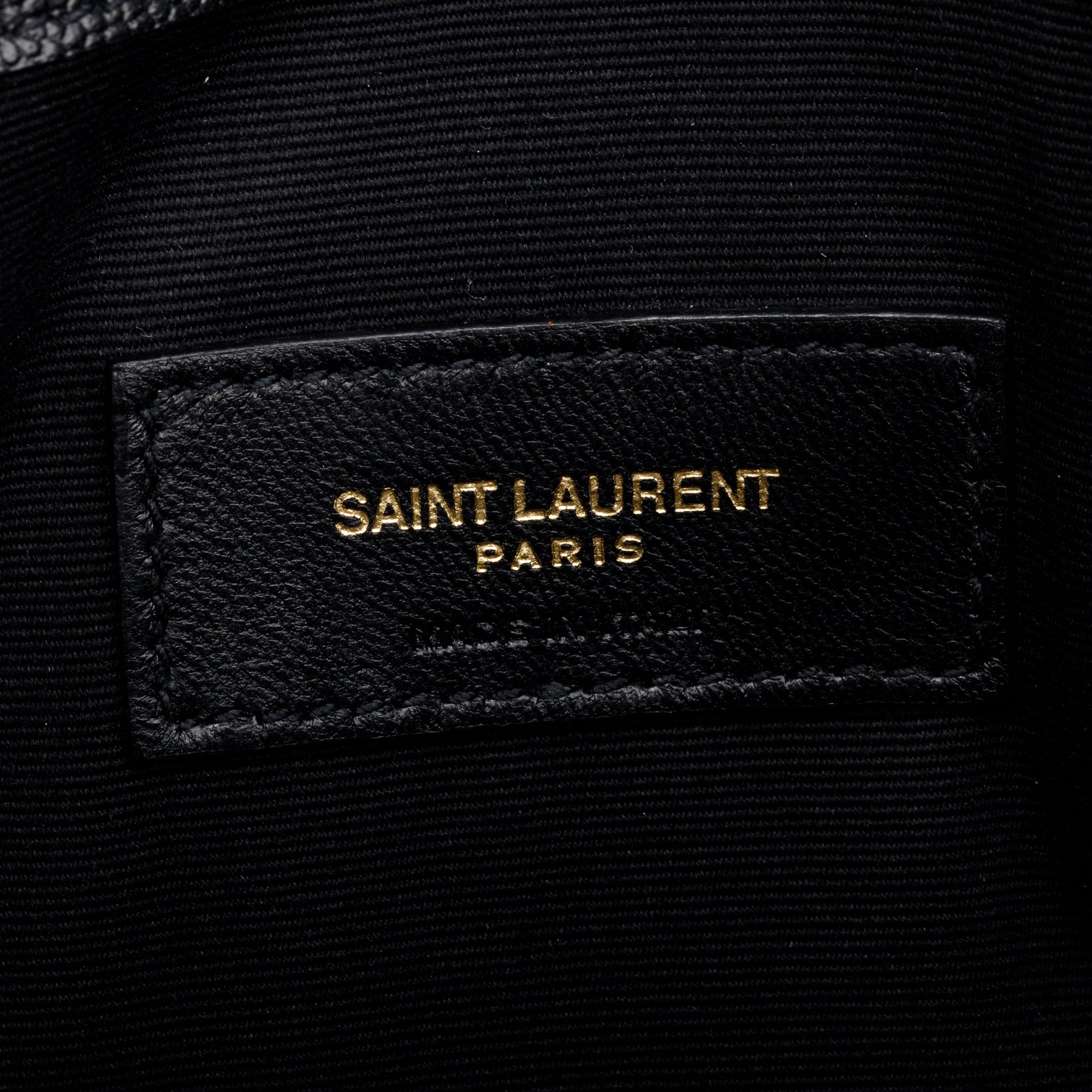 Saint Laurent Black Grain De Poudre Leather Uptown Pouch