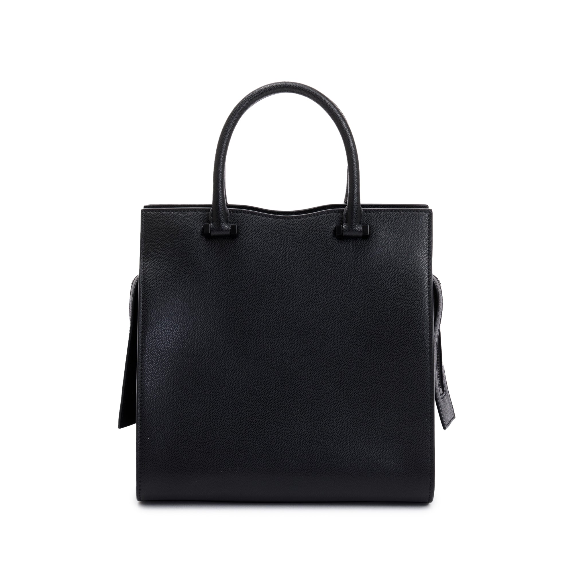 Saint Laurent Black Grain De Poudre Leather Uptown Tote with Pouch w/ Receipt