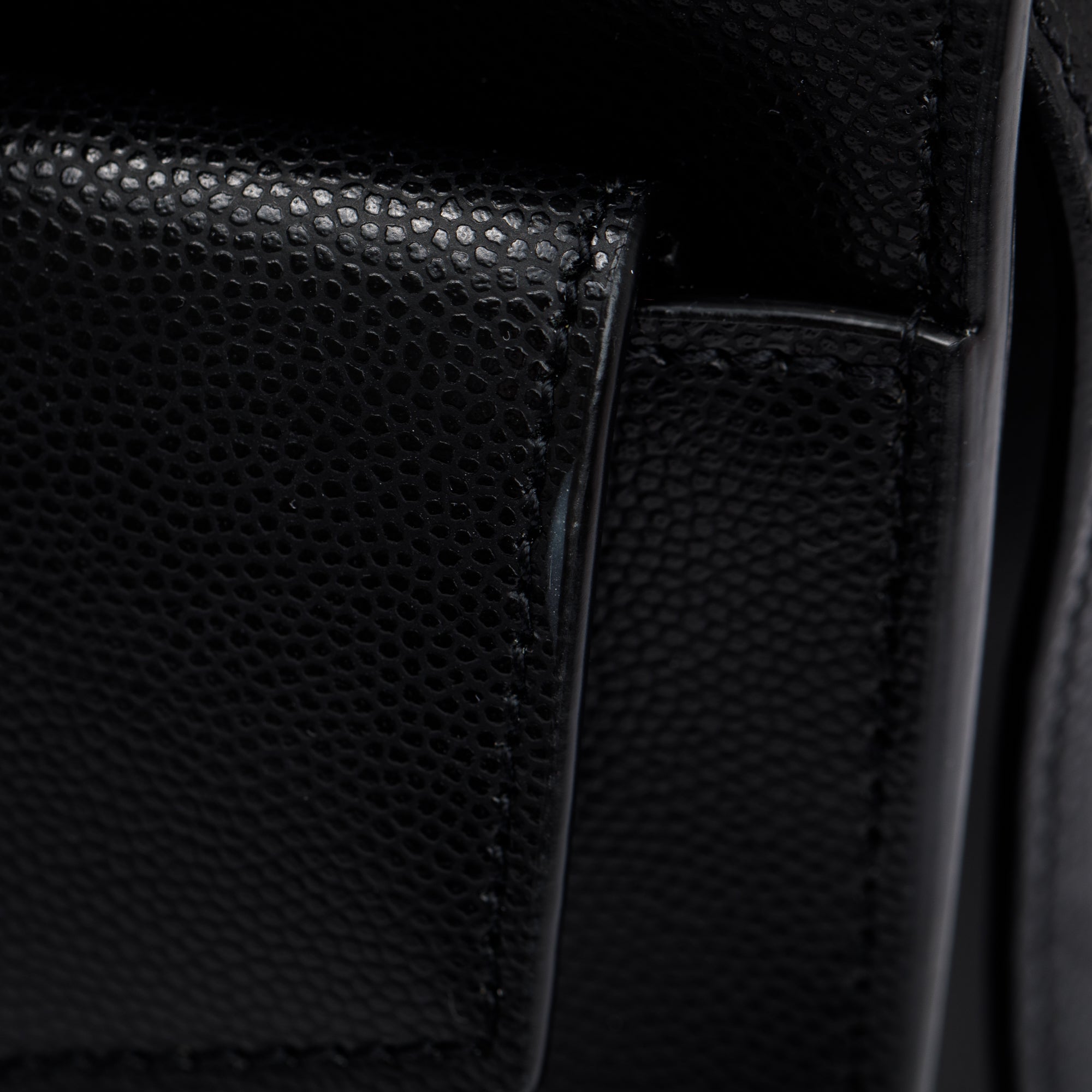 Saint Laurent Black Grain De Poudre Leather Uptown Tote with Pouch w/ Receipt