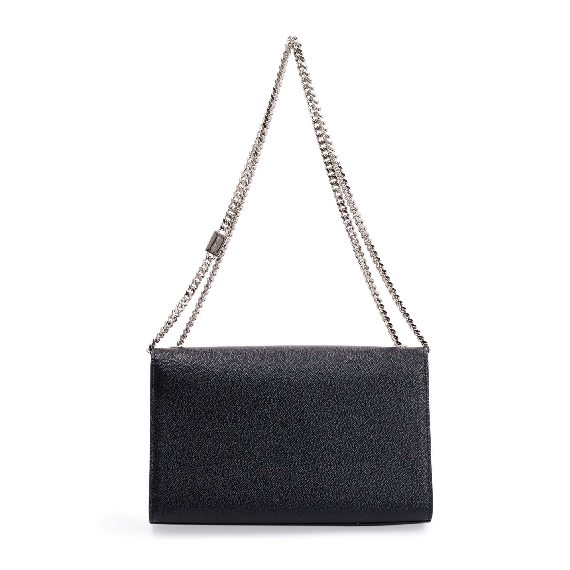Saint Laurent Black Grained De Poudre Leather Medium Kate Bag