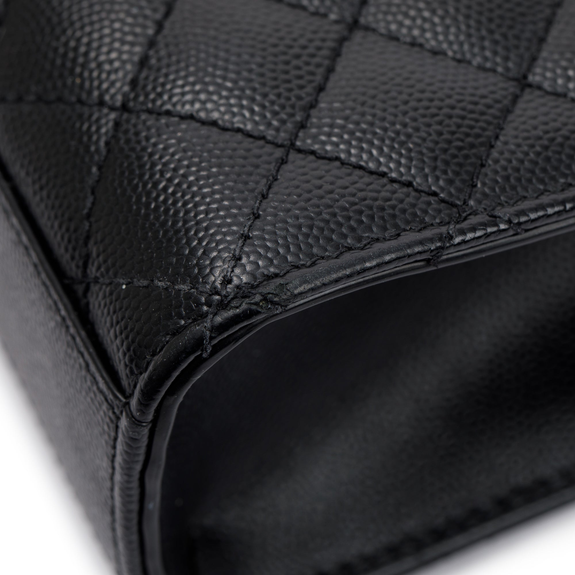 Saint Laurent Black Grained De Poudre Medium Envelope Shoulder Bag w/ Box