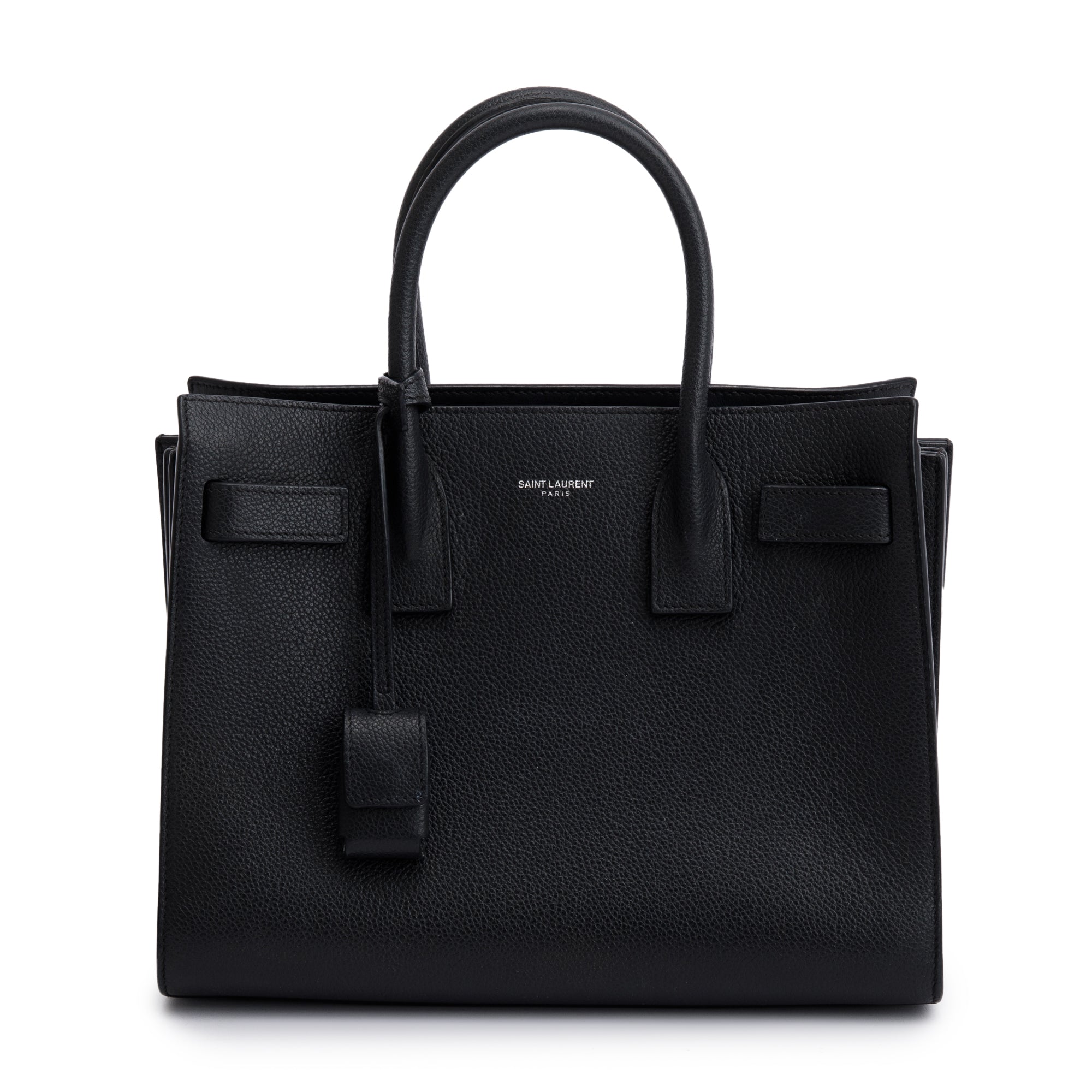 Saint Laurent Black Grained Leather Baby Sac De Jour