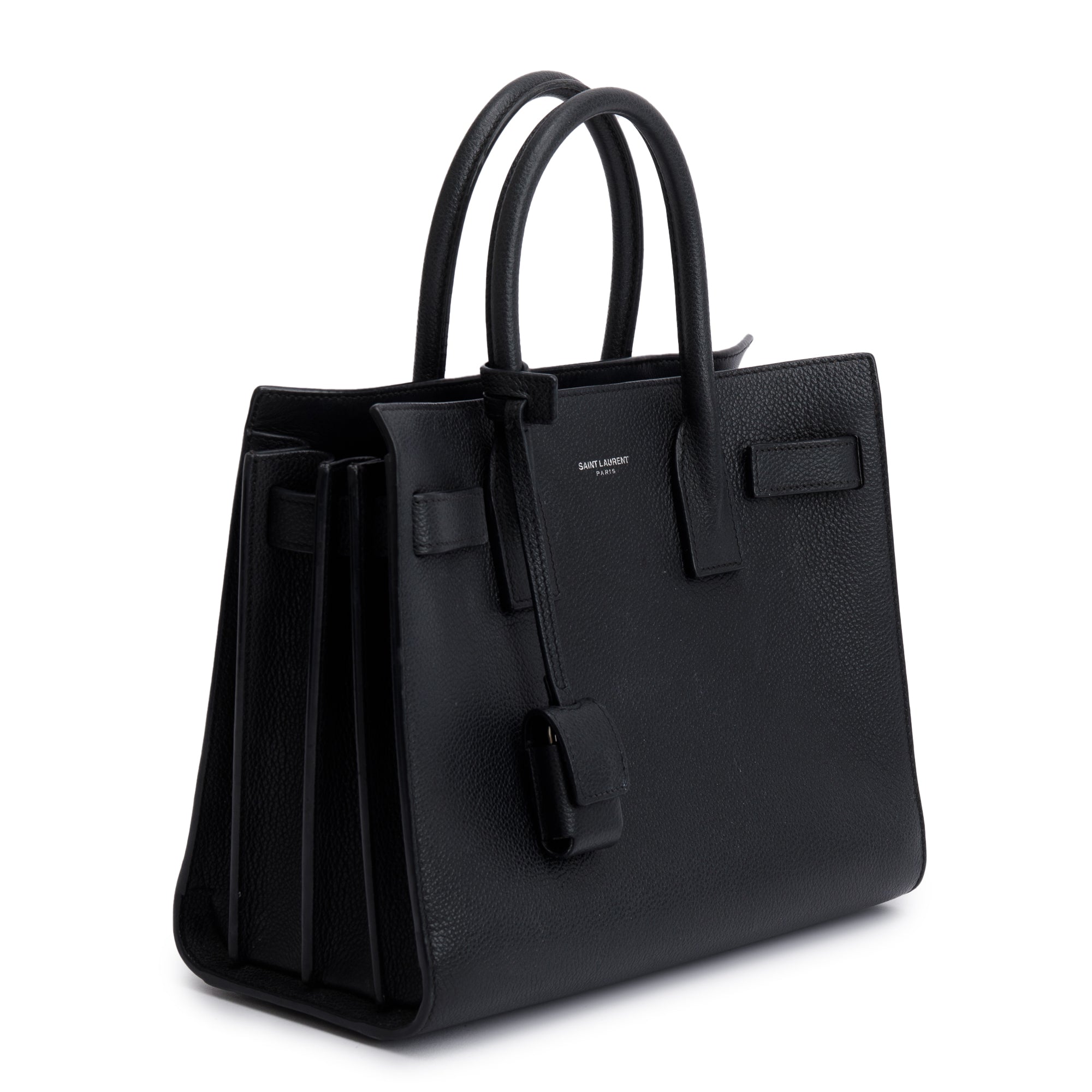 Saint Laurent Black Grained Leather Baby Sac De Jour