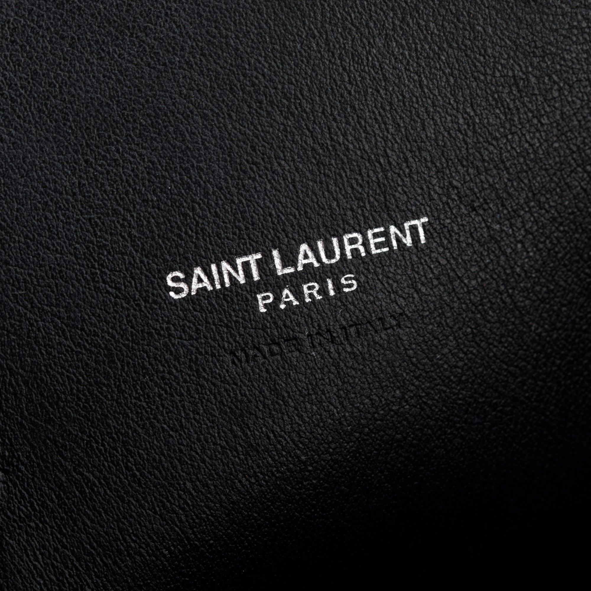 Saint Laurent Black Grained Leather Baby Sac De Jour