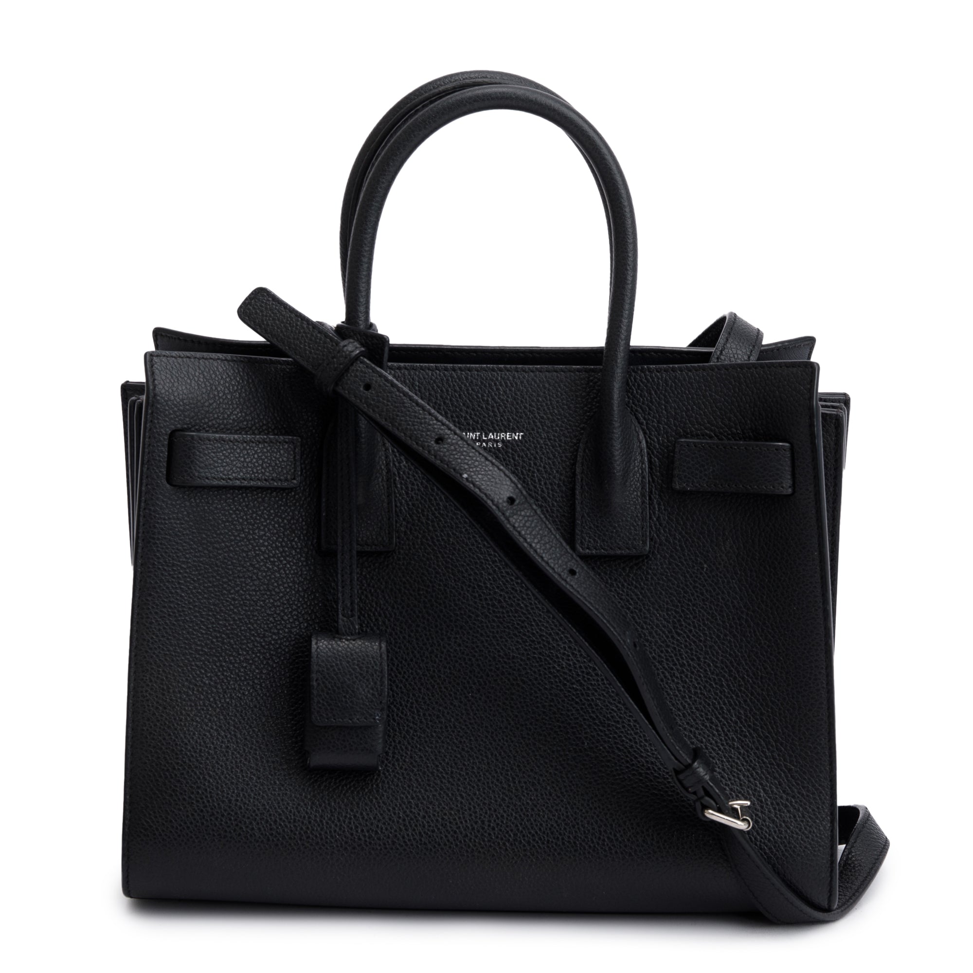 Saint Laurent Black Grained Leather Baby Sac De Jour