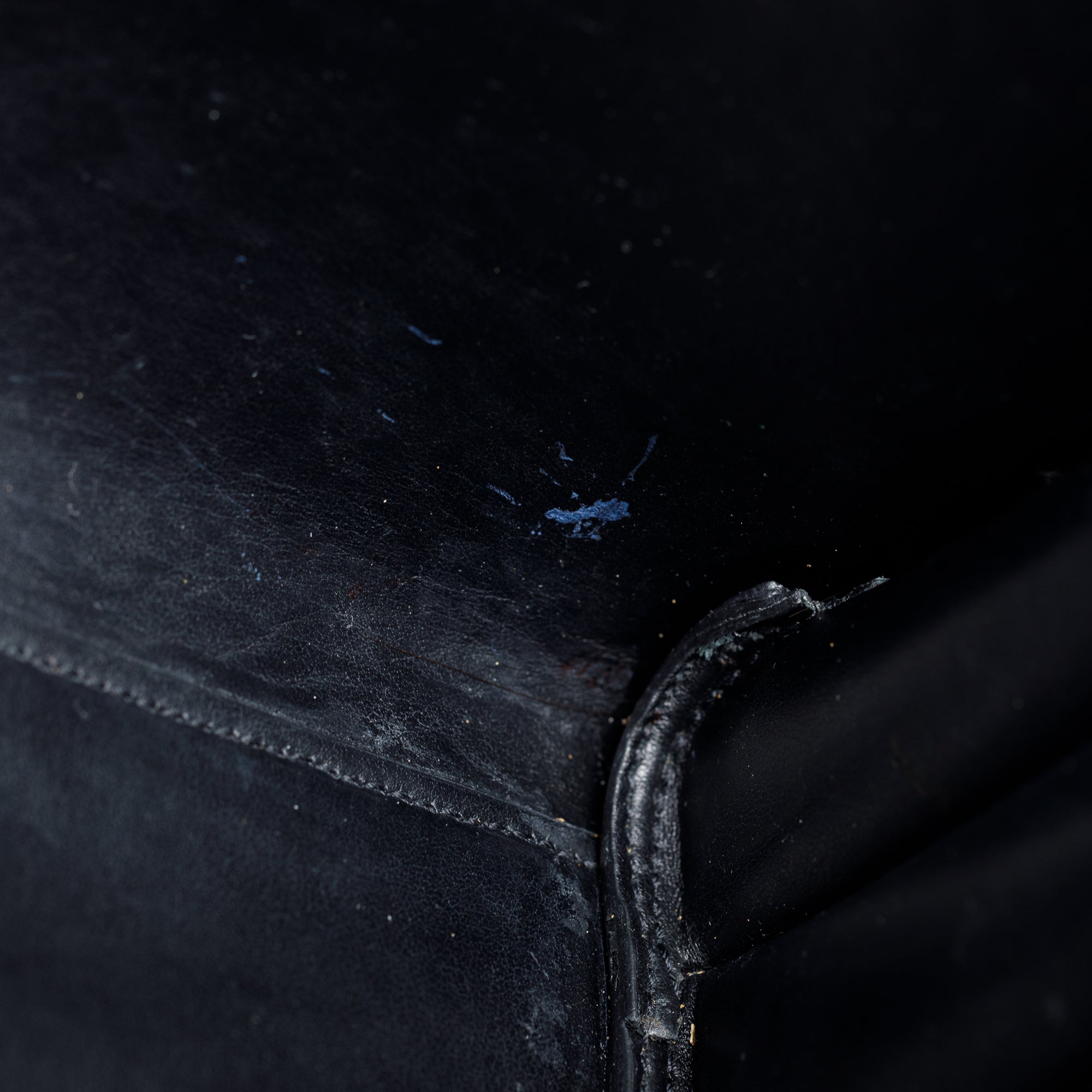 Saint Laurent Black Grained Leather Small Sac De Jour w/ Strap