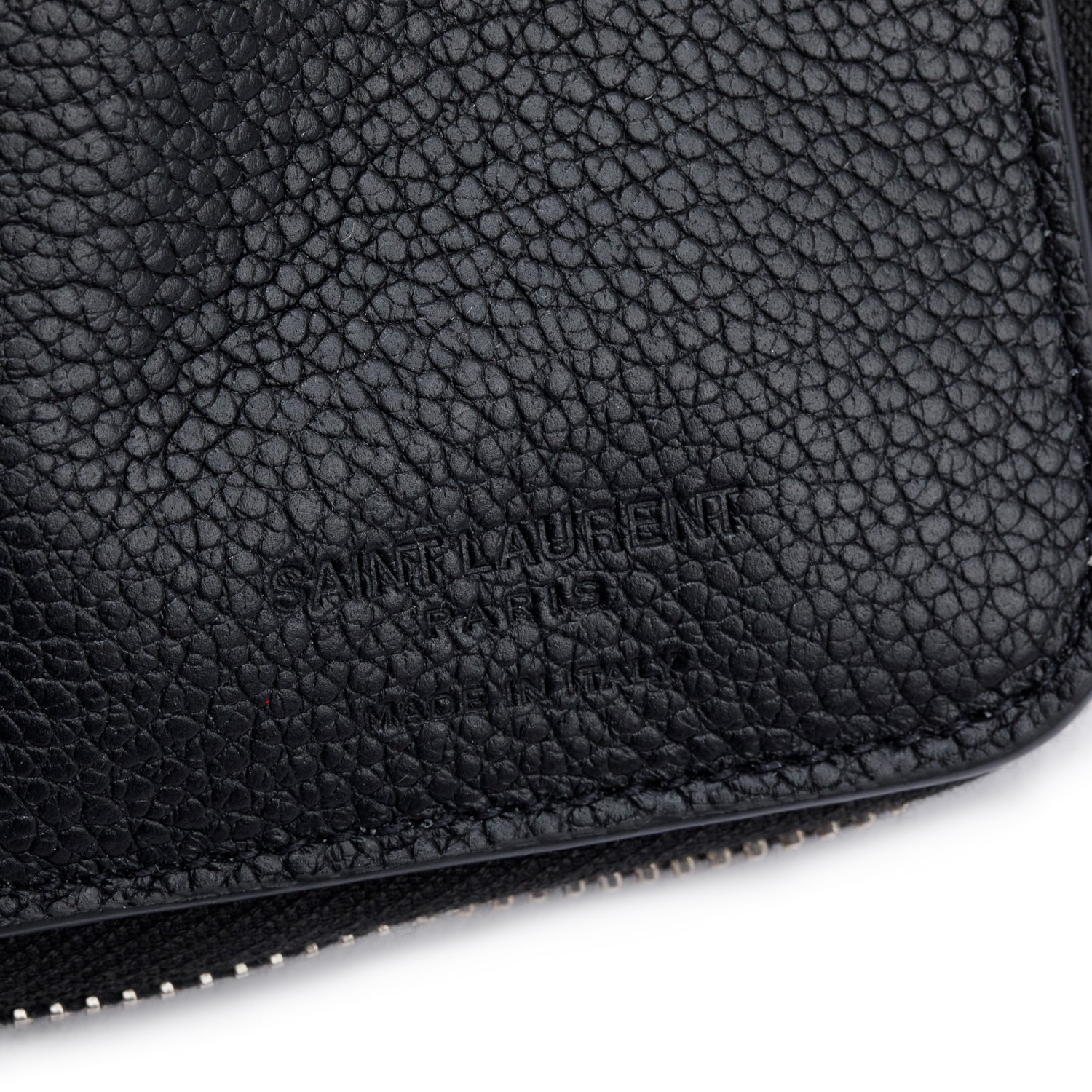 Saint Laurent Black Leather Rive Gauche Compact Wallet w/ Box