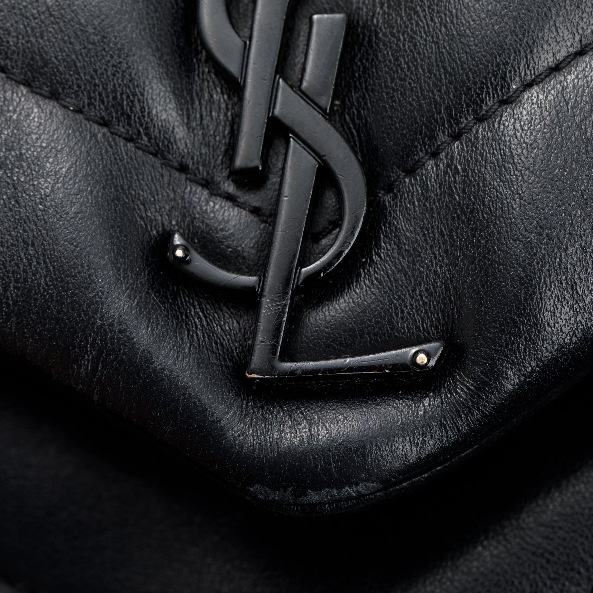 Saint Laurent Black Leather Small Loulou Chain Shoulder Bag