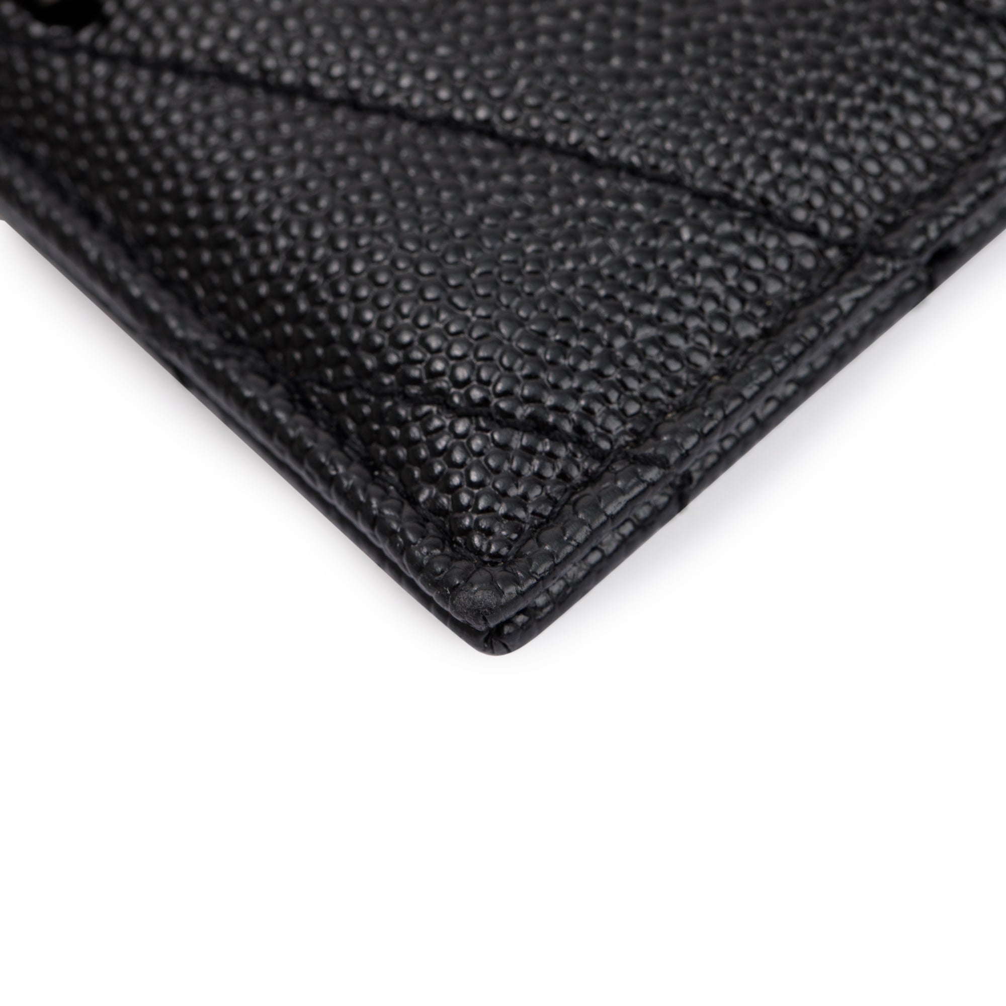 Saint Laurent Black Monogram Leather Card Holder