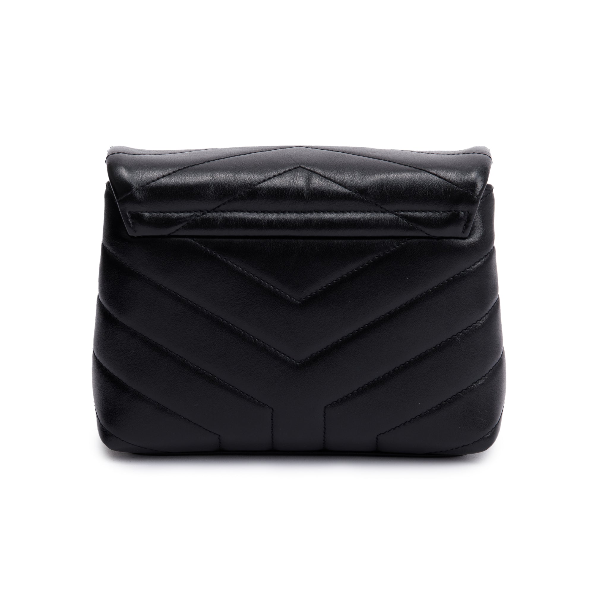 Saint Laurent Black Monogram Matelasse Toy Loulou Crossbody Bag
