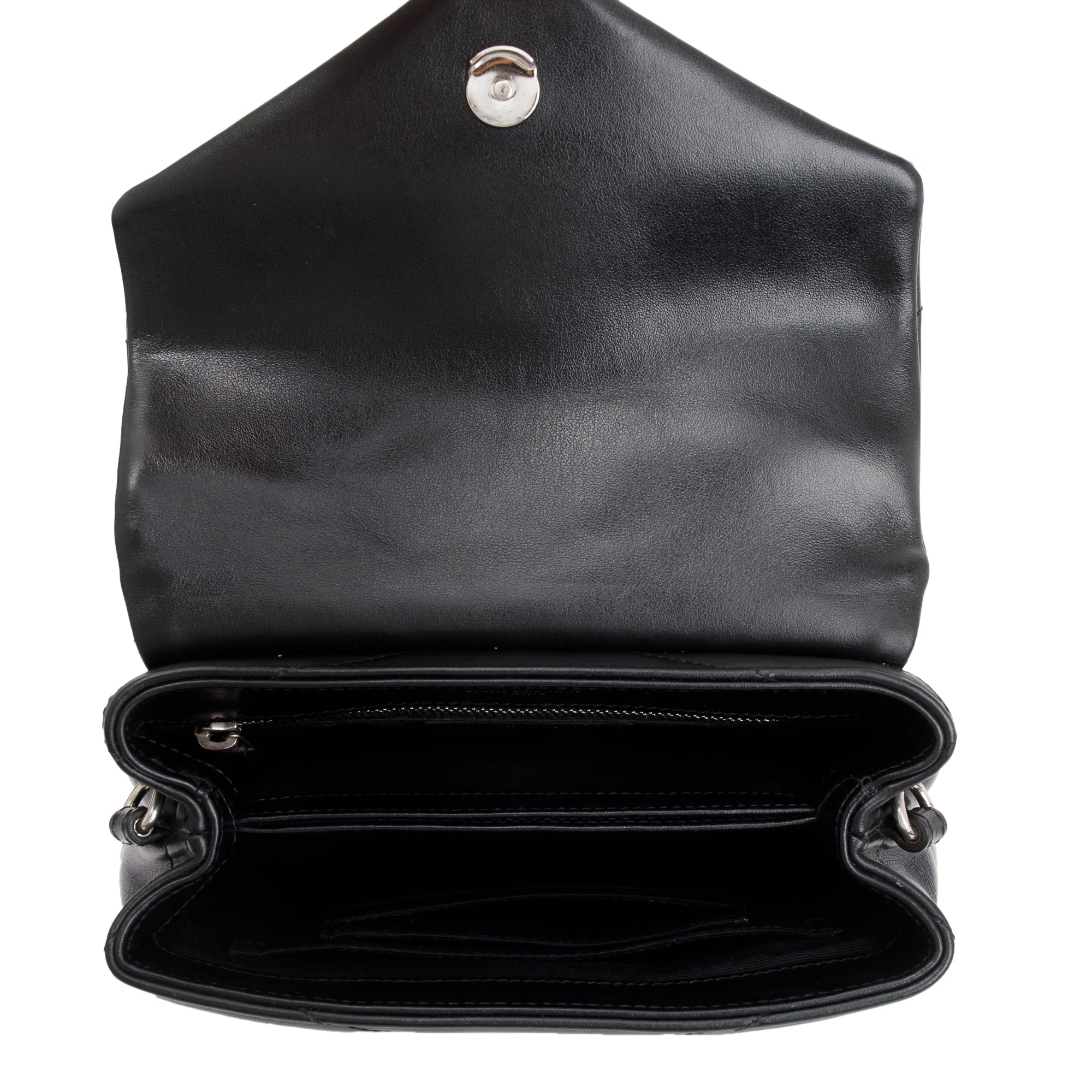 Saint Laurent Black Monogram Matelasse Toy Loulou Crossbody Bag