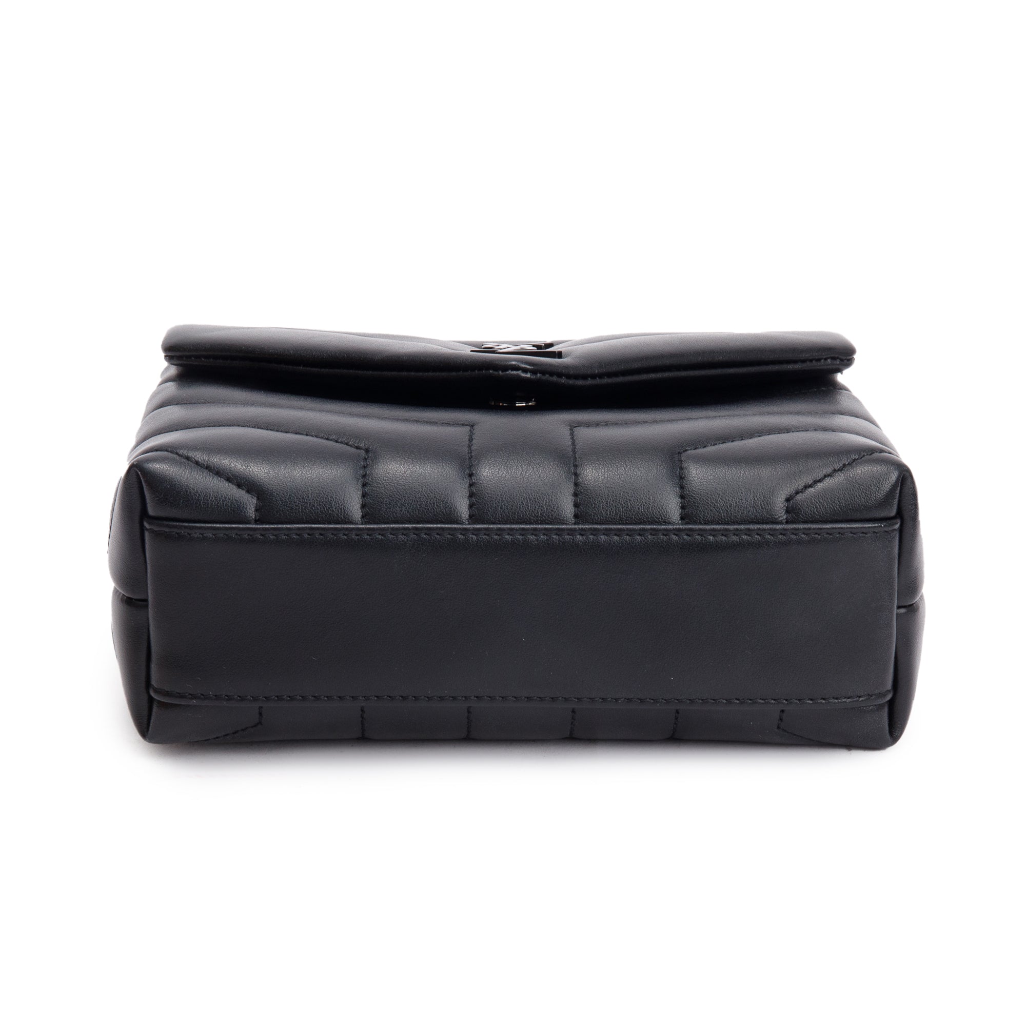 Saint Laurent Black Monogram Matelasse Toy Loulou Crossbody Bag w/ Box