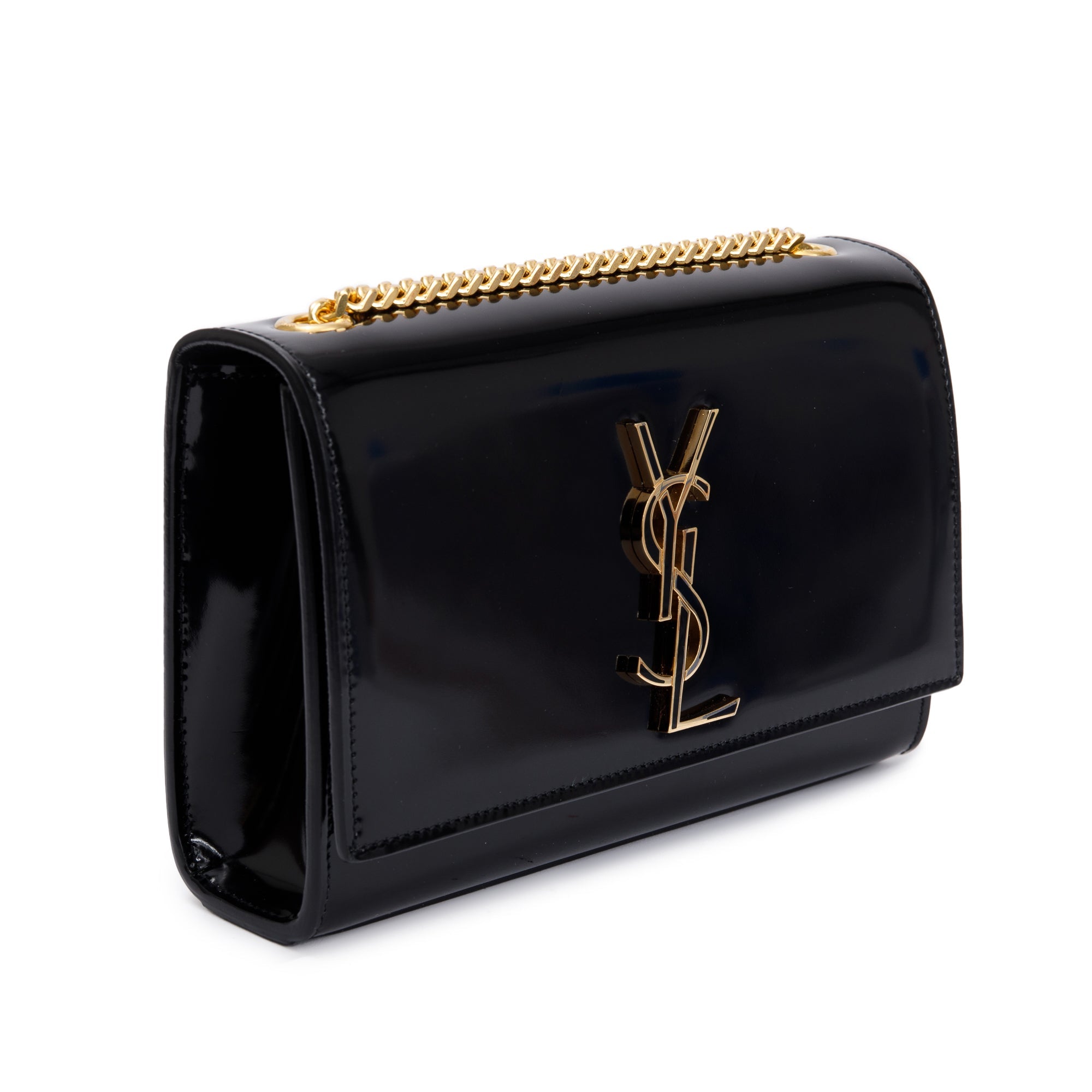 Saint Laurent Black Patent Leather Kate Bag