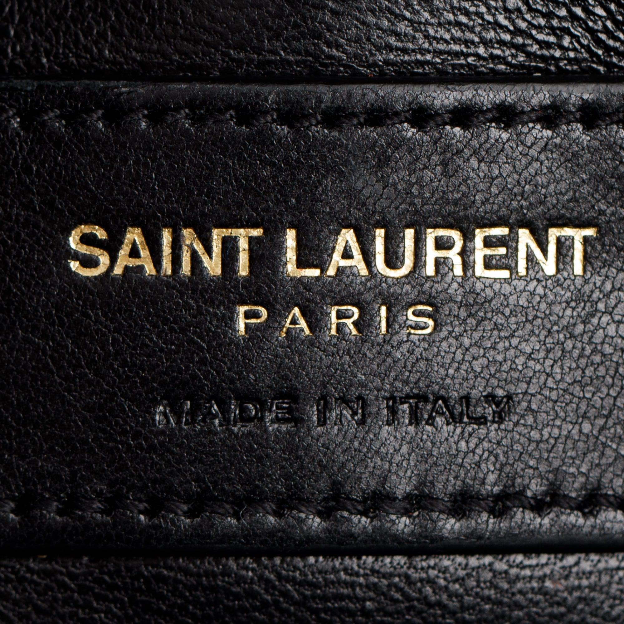 Saint Laurent Black Patent Leather Mini Monogram Kate Bag