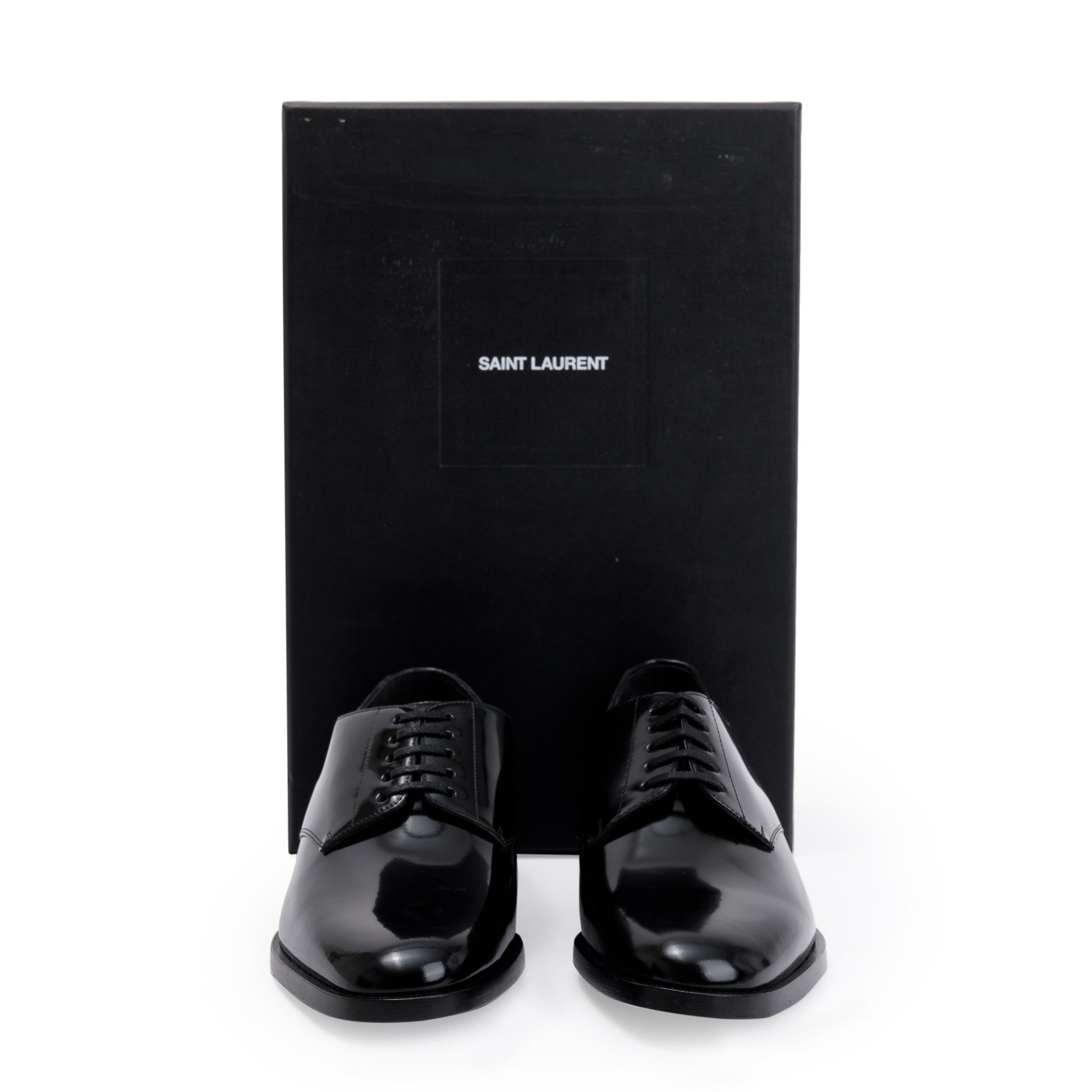 Saint Laurent Black Patent Leather Montaigne 25 Uniform, Size 37 w/ Box