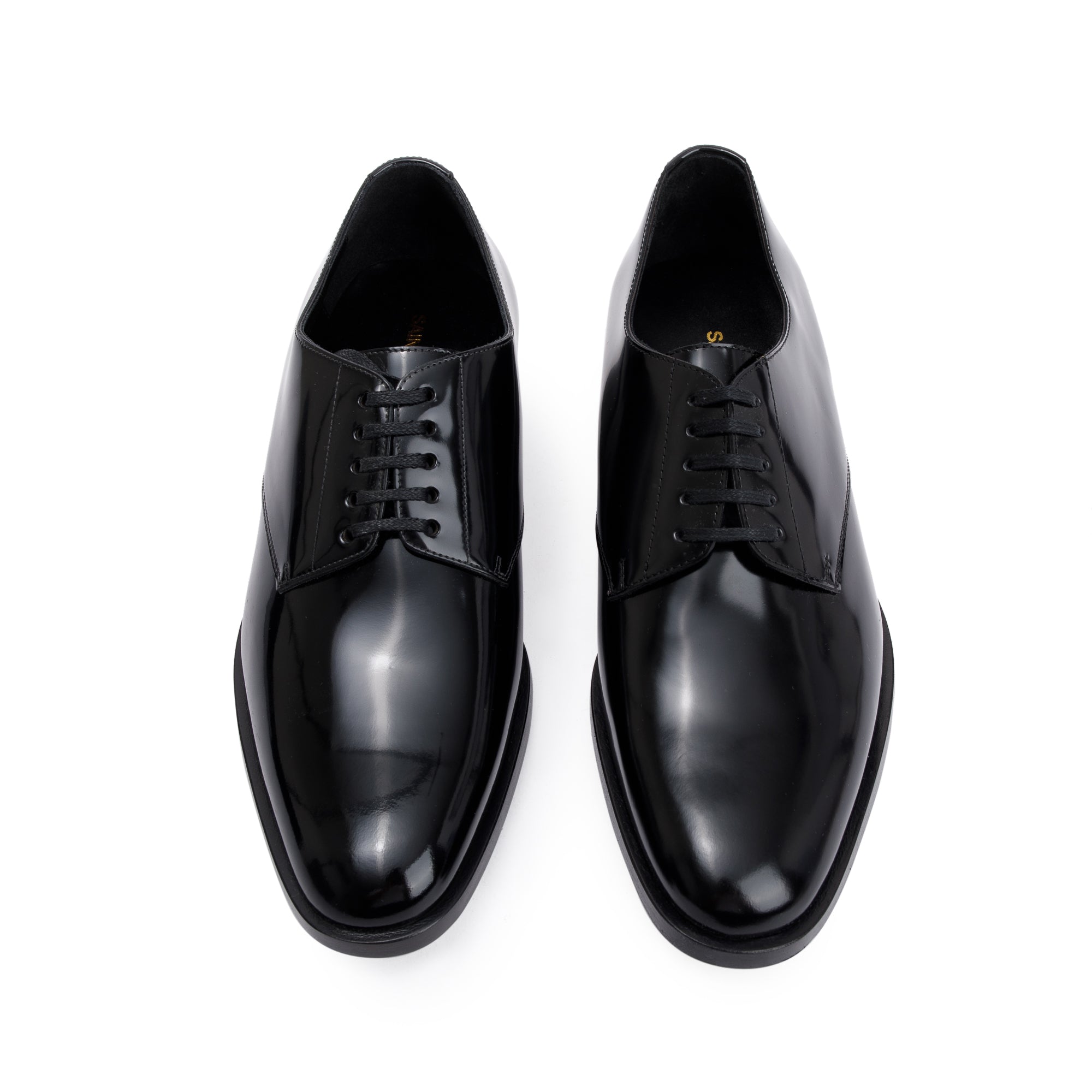 Saint Laurent Black Patent Leather Montaigne 25 Uniform, Size 37 w/ Box