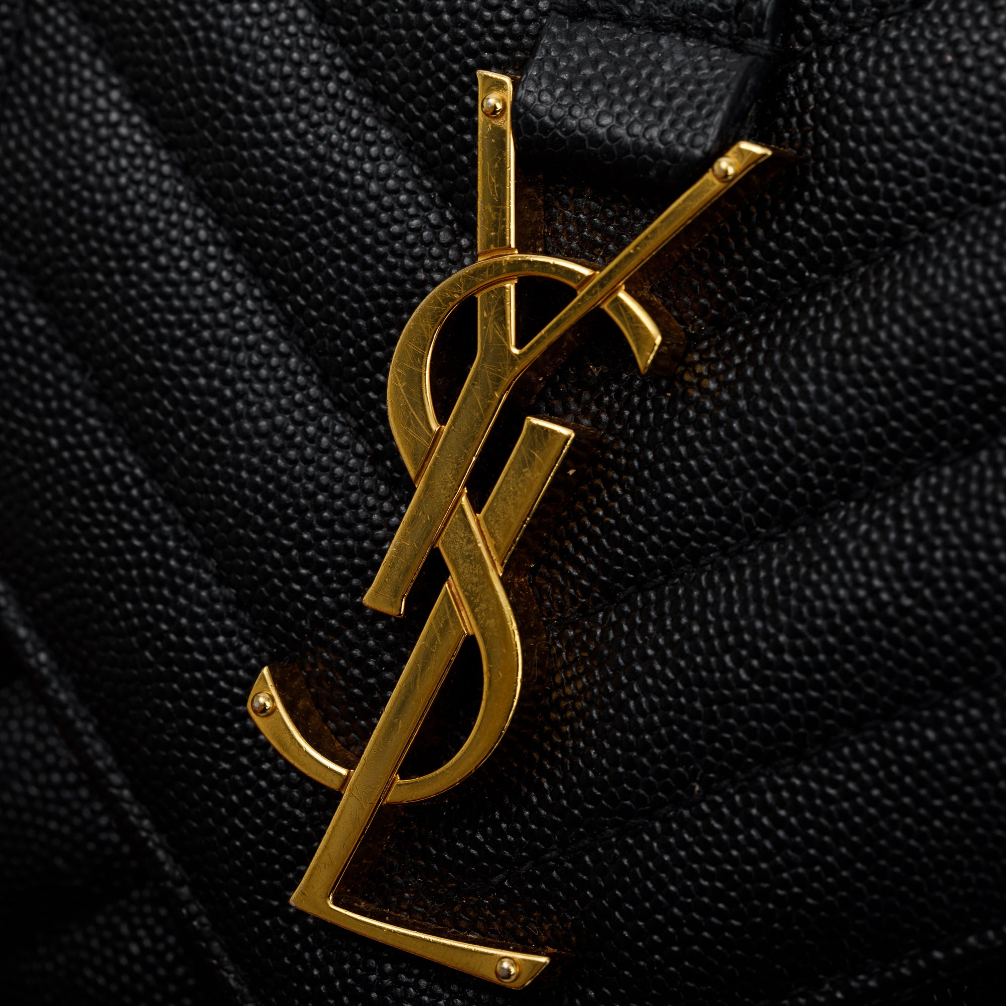 Saint Laurent Black Quilted Grain De Poudre Leather Small Envelope Chain Bag w/ Box