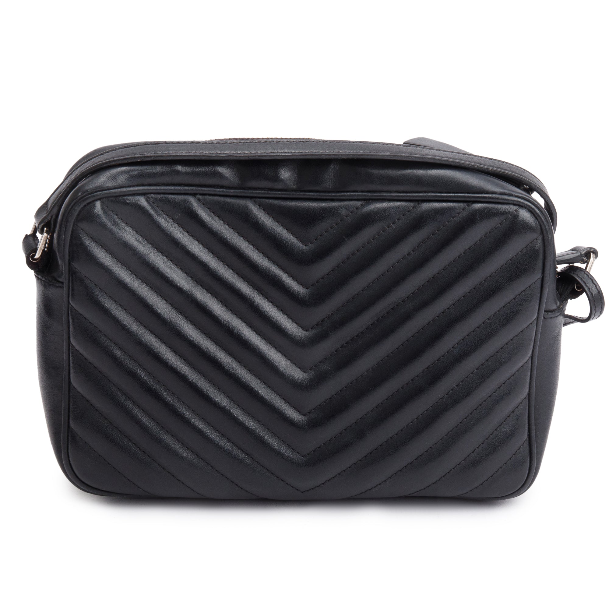 Saint Laurent Black Quilted Leather Lou Camera Bag