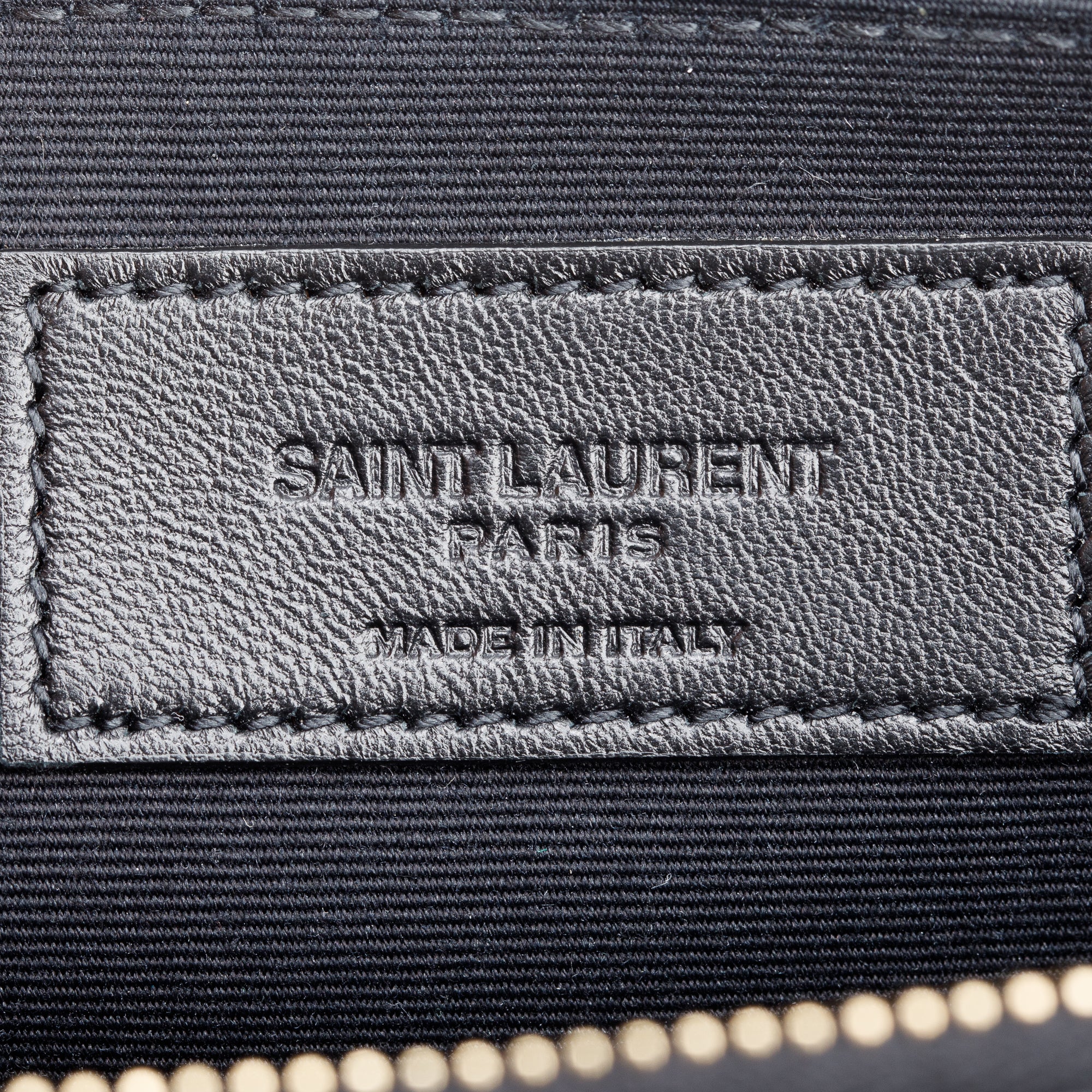 Saint Laurent Black Smooth Leather Large Zipped Document Holder