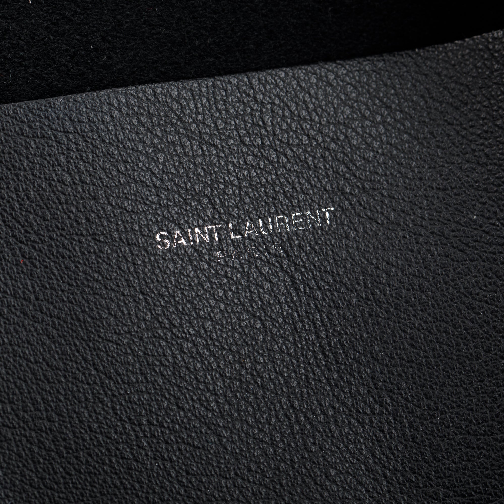 Saint Laurent Black Soft Calfskin Leather N/S Shopping Tote w/ Pouch