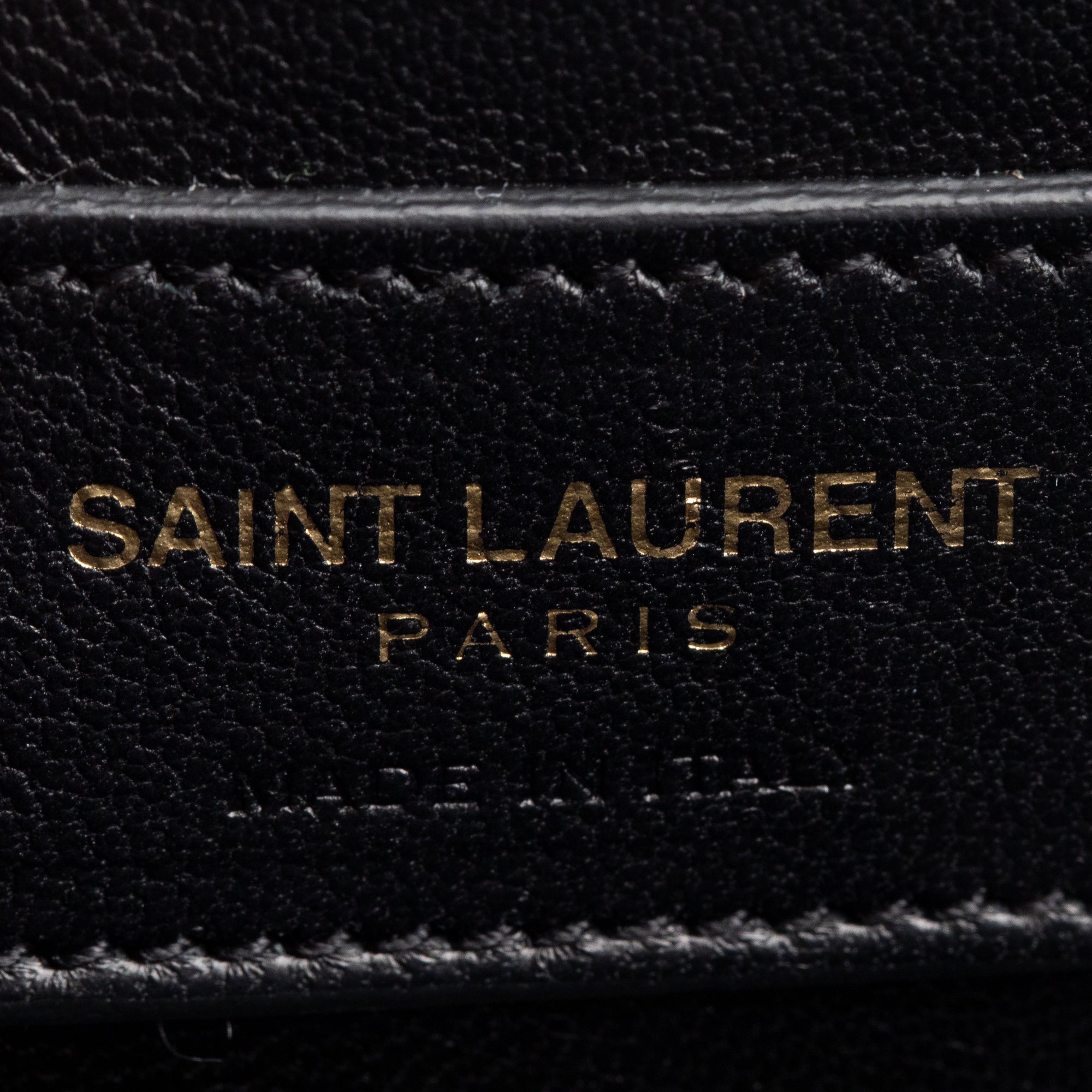 Saint Laurent Black Suede Medium Classic Monogram Kate Tassel Chain Bag